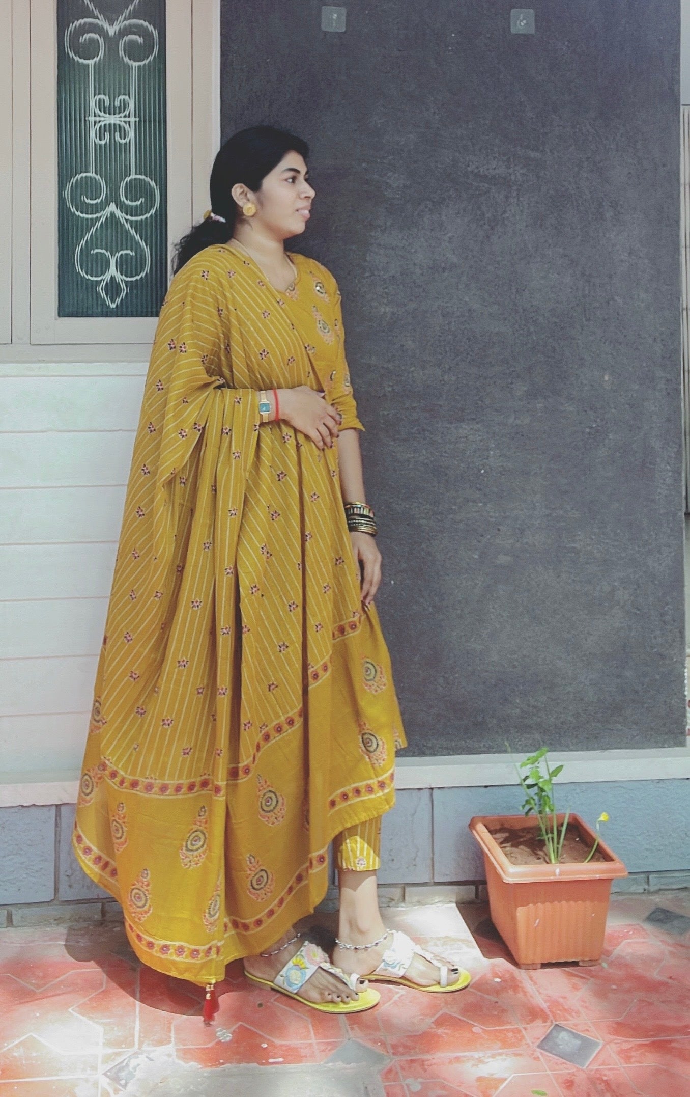 Mustard Yellow 3 Piece suit set