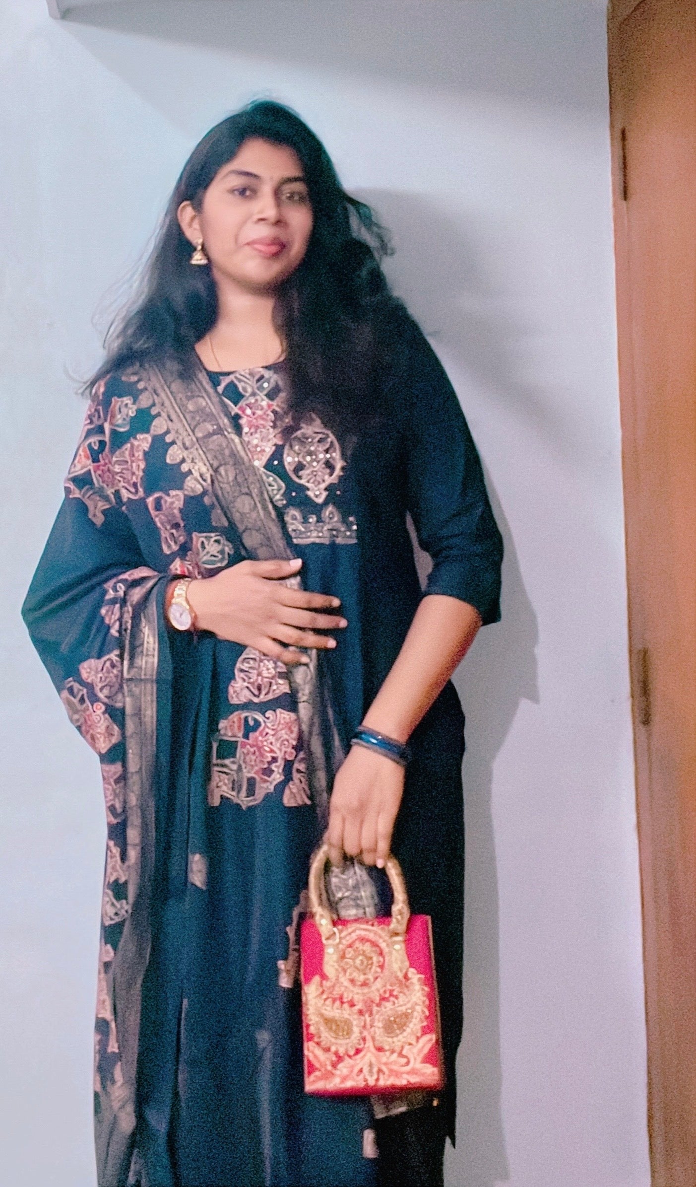 Silk Cotton Blue 3 piece suit