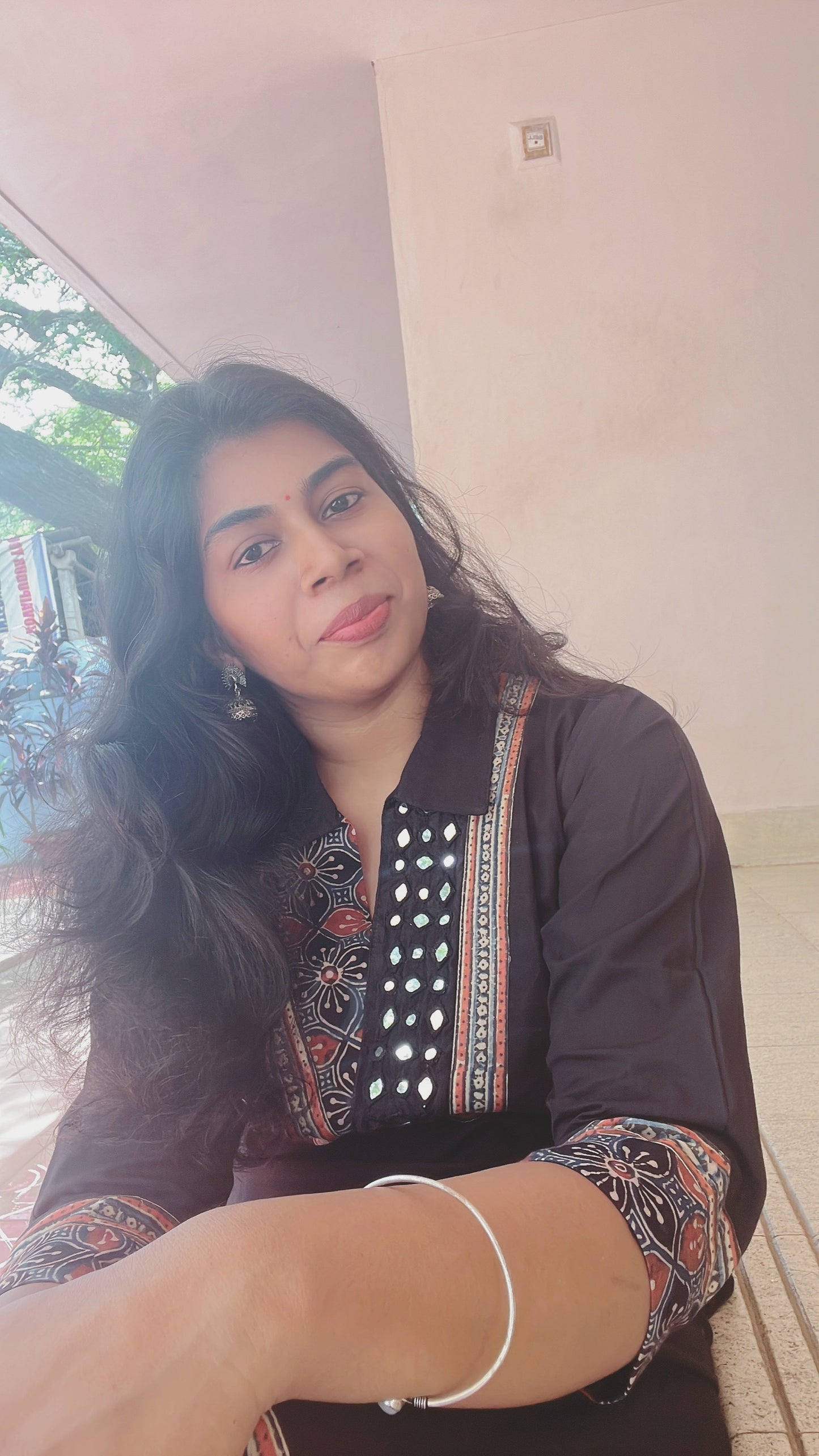 Black ajrakh kurti