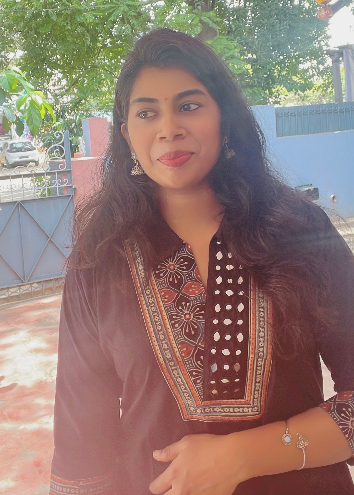 Black ajrakh kurti