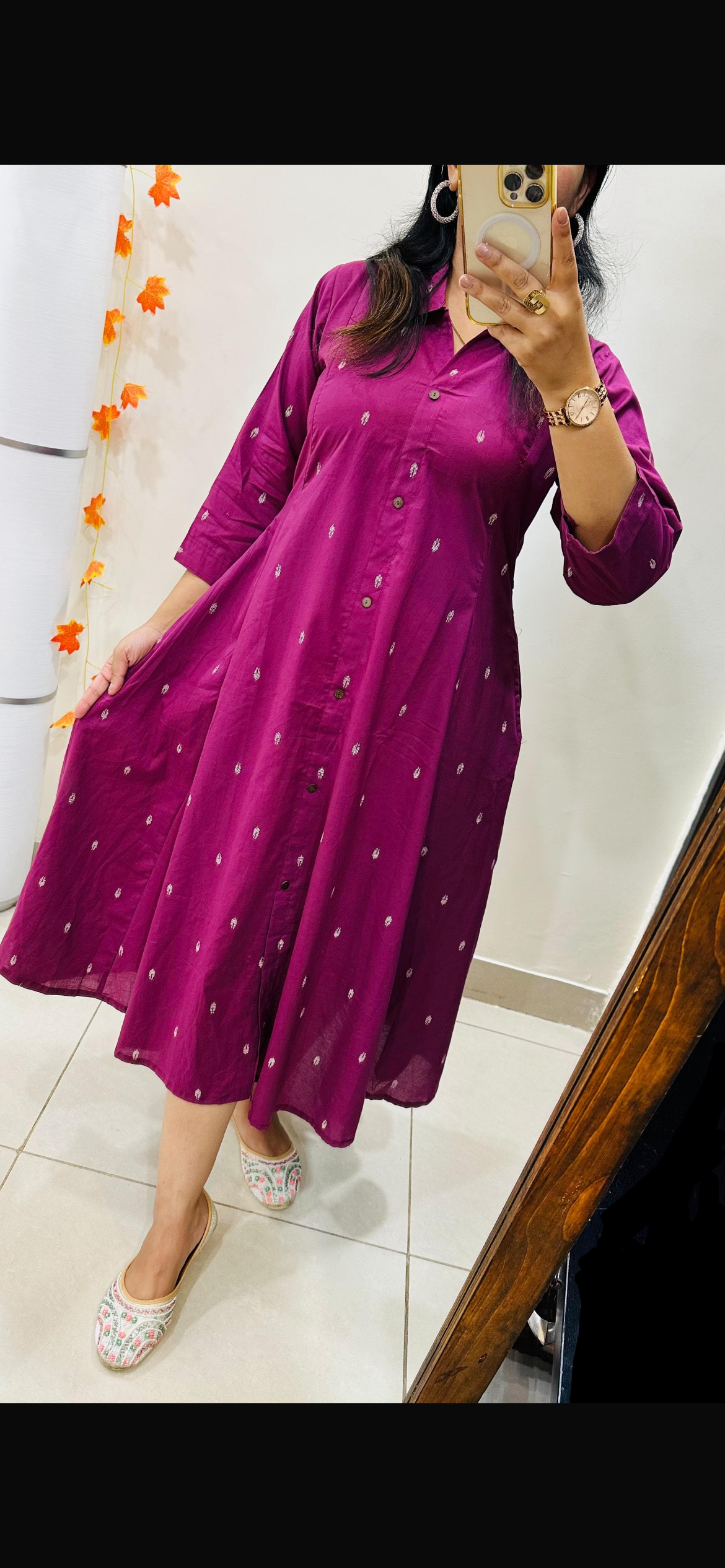 Majenta A line Umbrella cut top