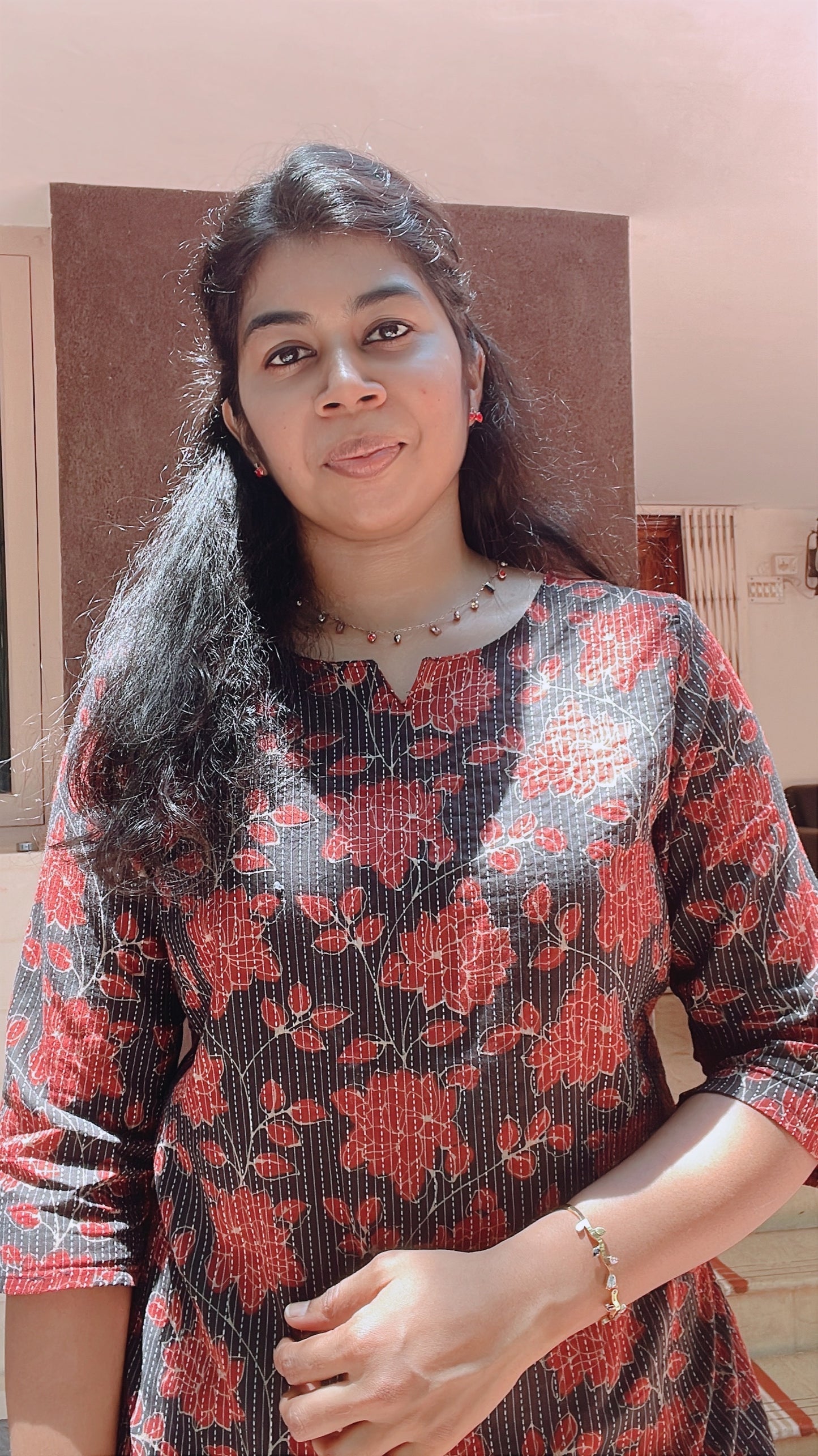 Black Cotton Short Kurti