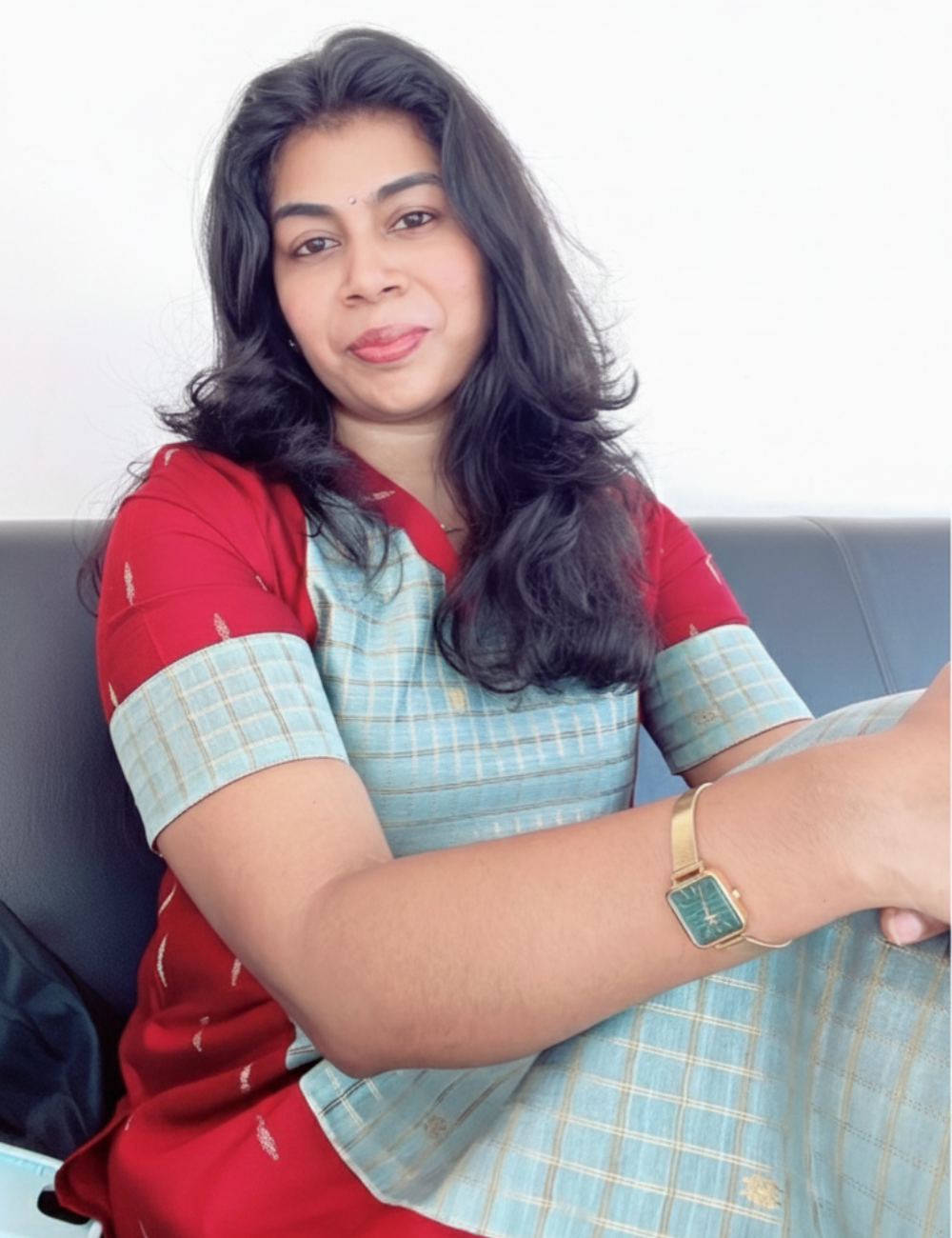 Maroon and Pastel Green Raw Silk Kurti