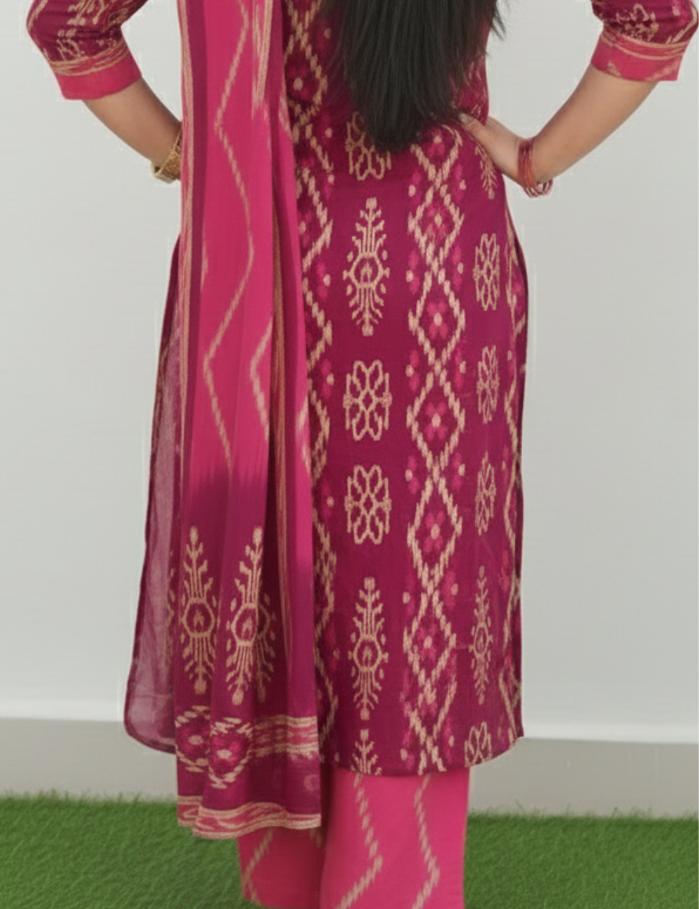 Majenta Cotton Suit Set