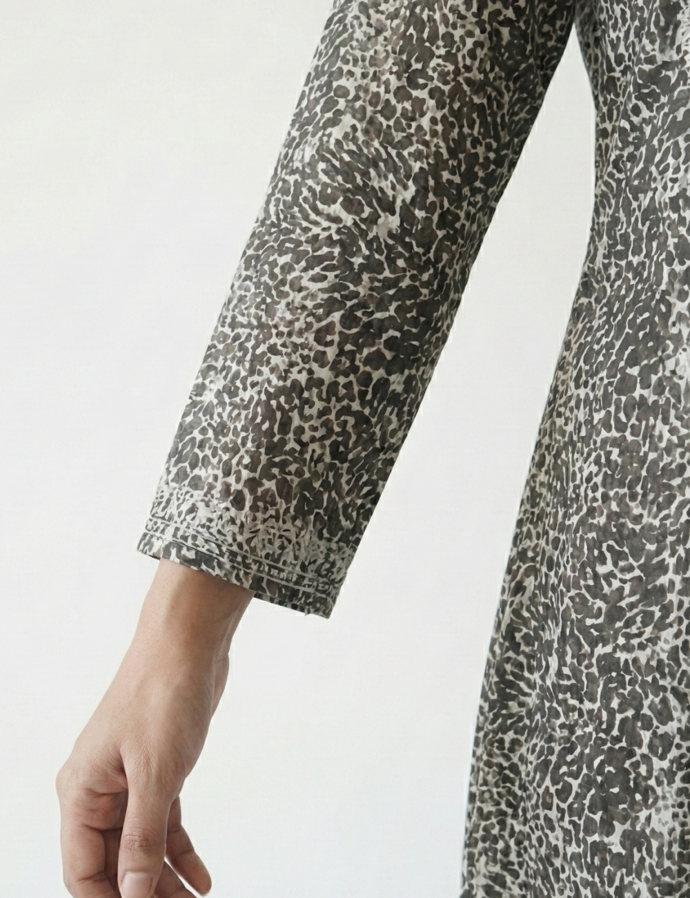 Black and White Cotton Umbrella Kurti