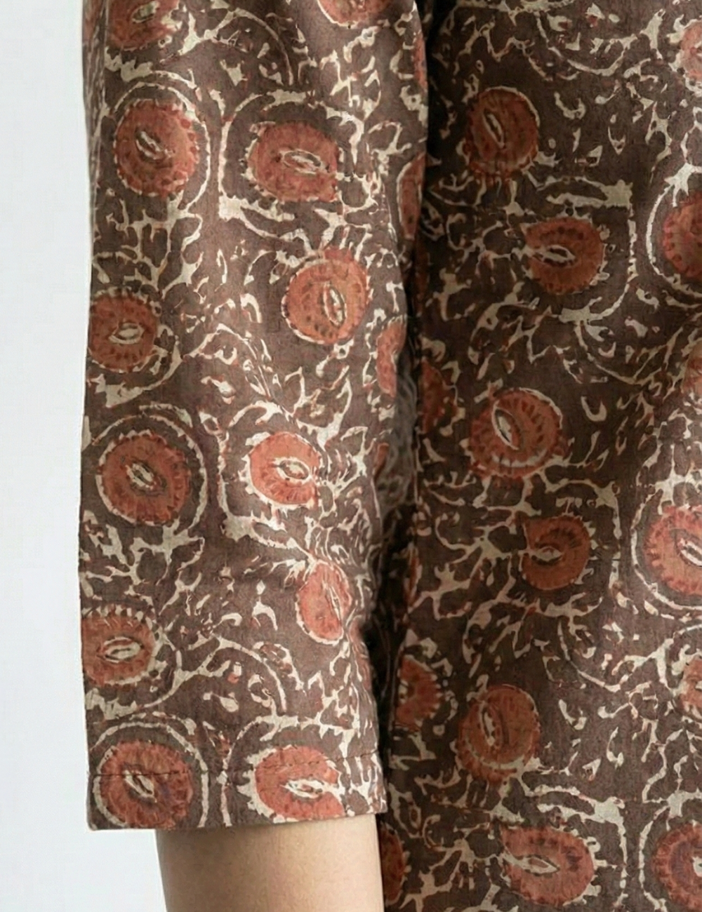 Brown Cotton Short Kurti