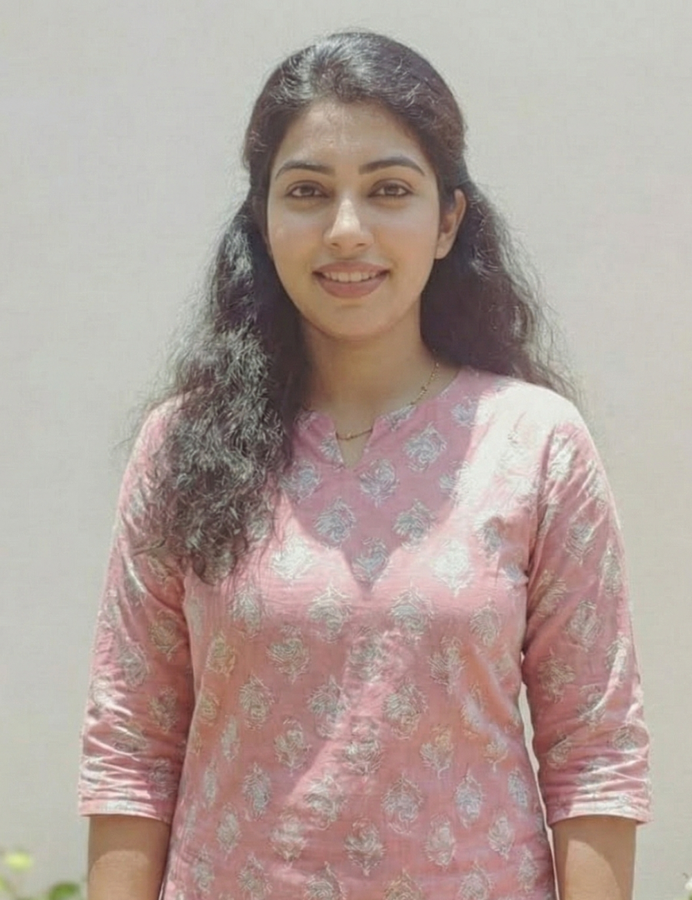 Peach Cotton Short Kurti