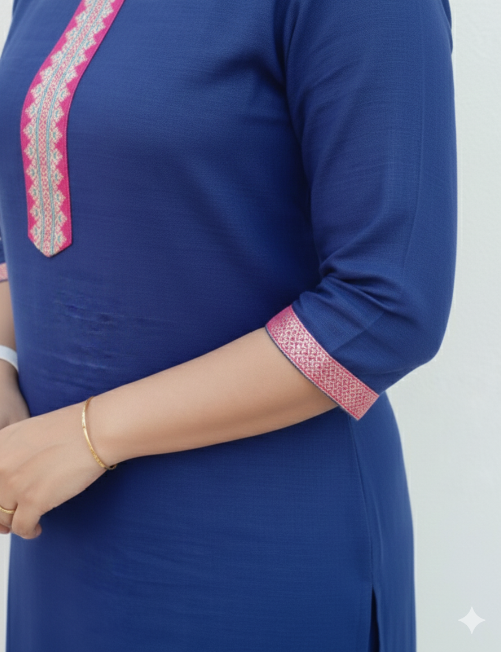 Blue Chettinad Cotton Kurti