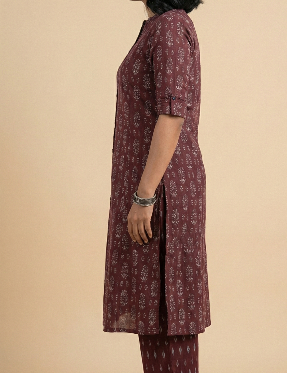 Dark Purple Pure Cotton Co Ord Set