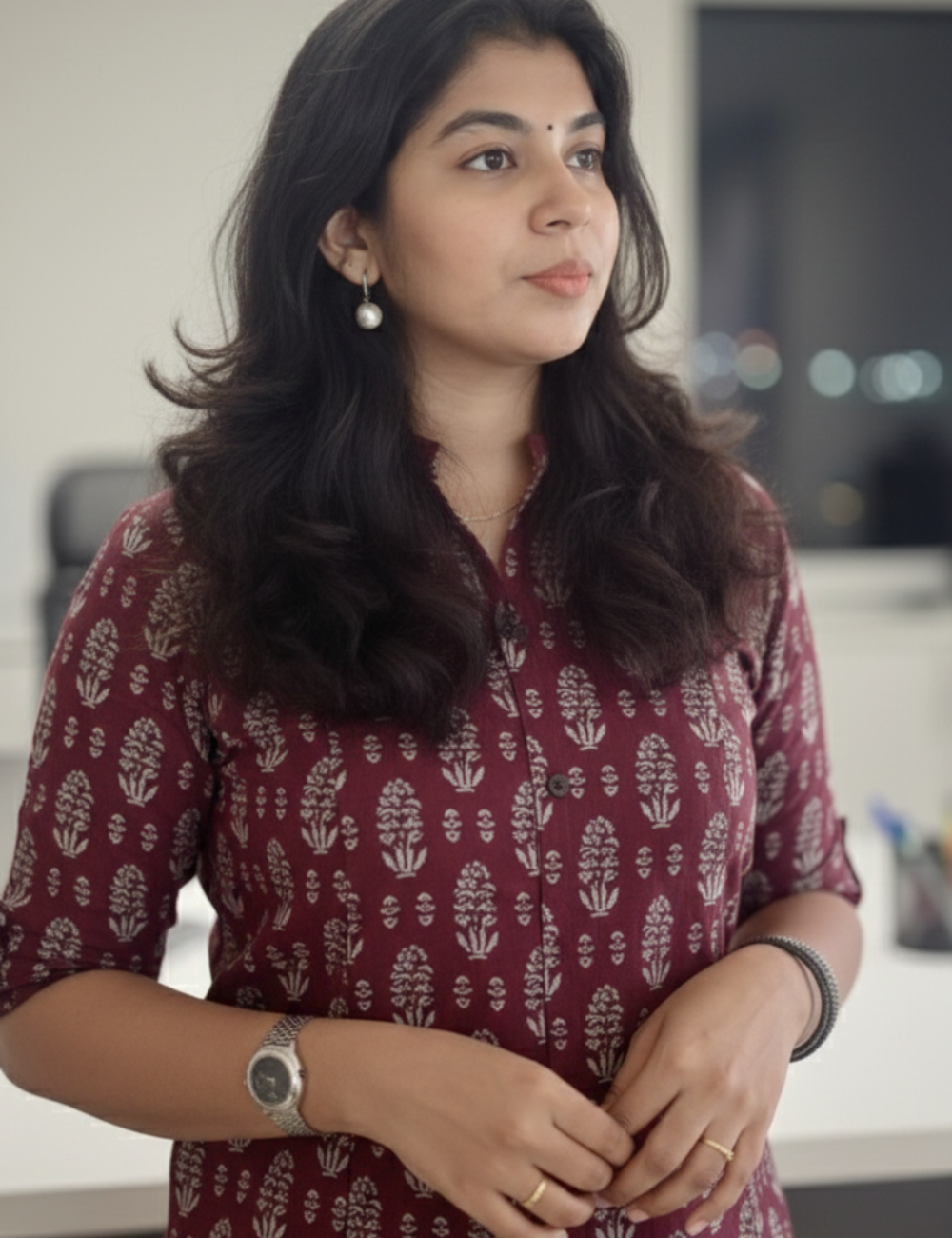 Dark Purple Pure Cotton Co Ord Set