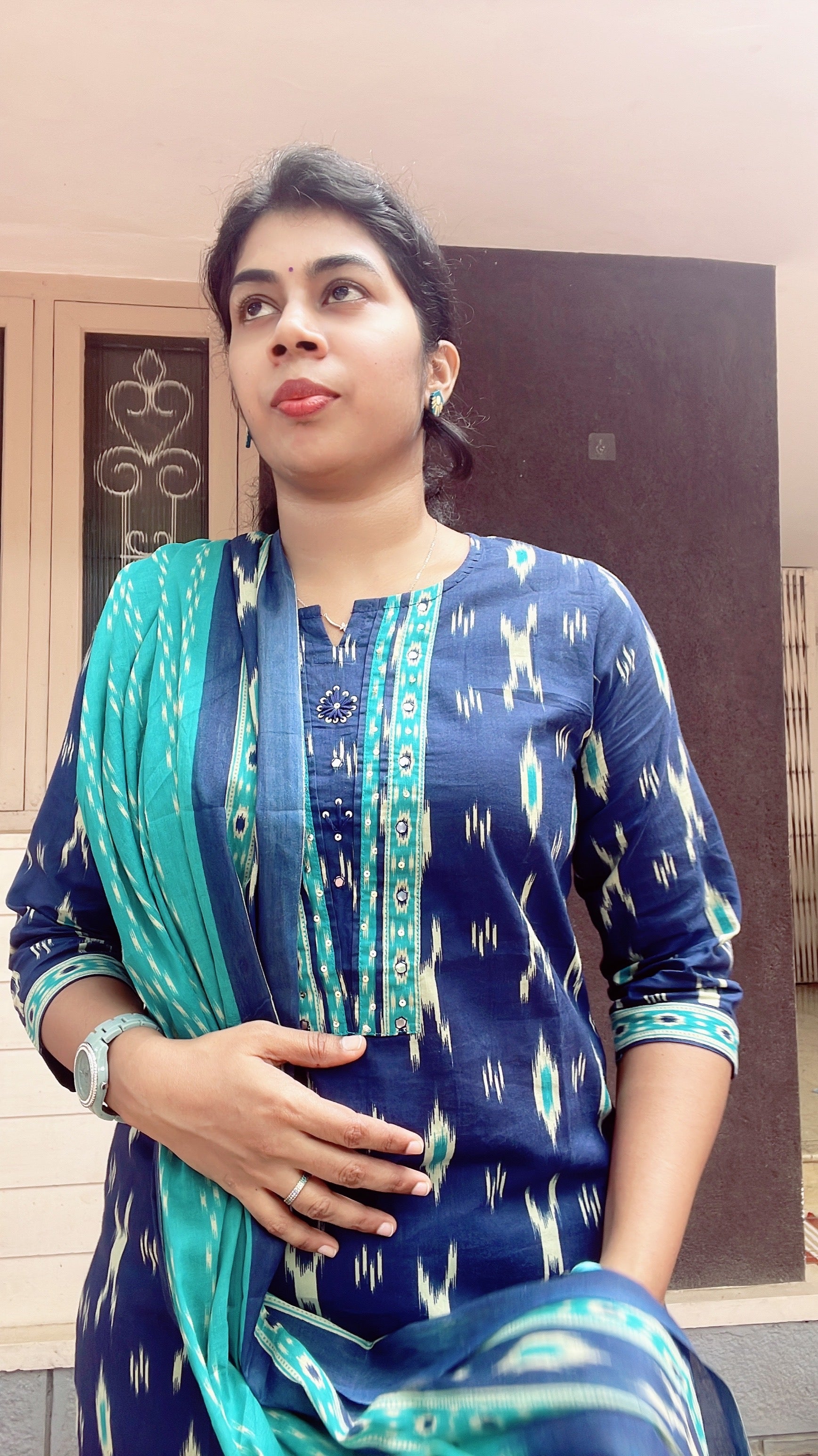 Blue cotton suit sets