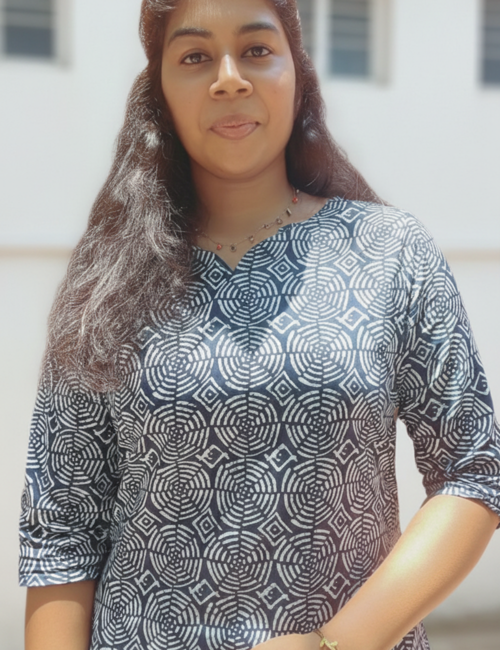 Indigo Blue Cotton Short Kurti