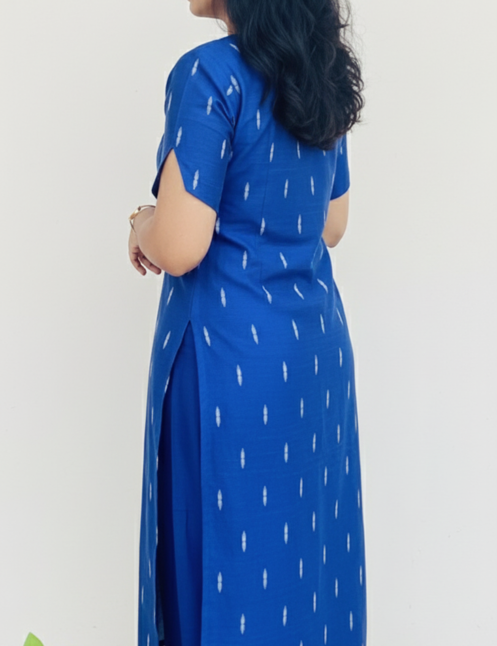Blue Rawsilk Kurta and Pant