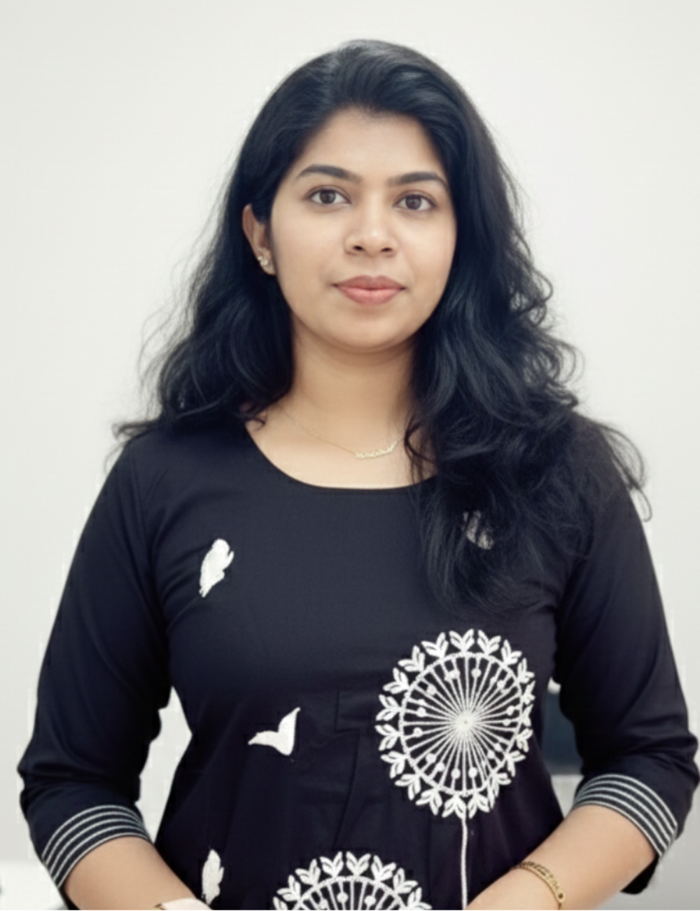 Black Cotton Coord Set With Embroidery (Short)