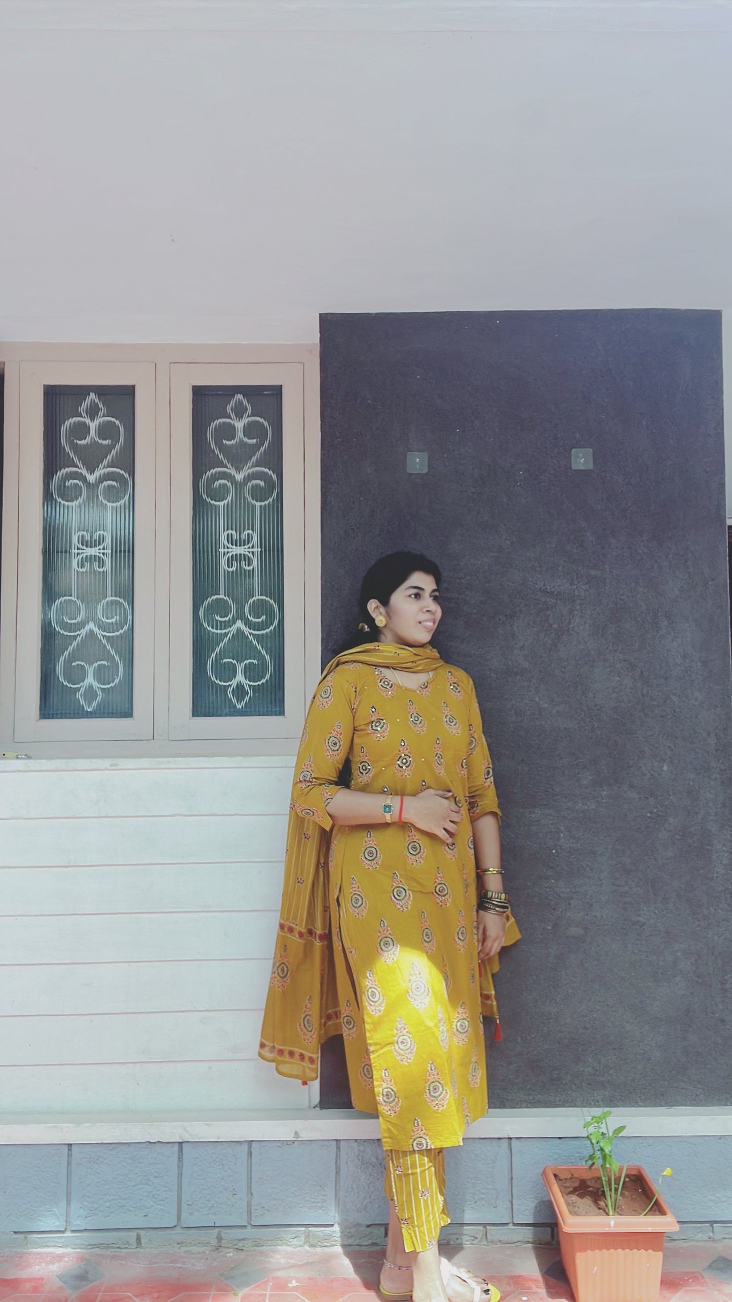 Mustard Yellow 3 Piece suit set