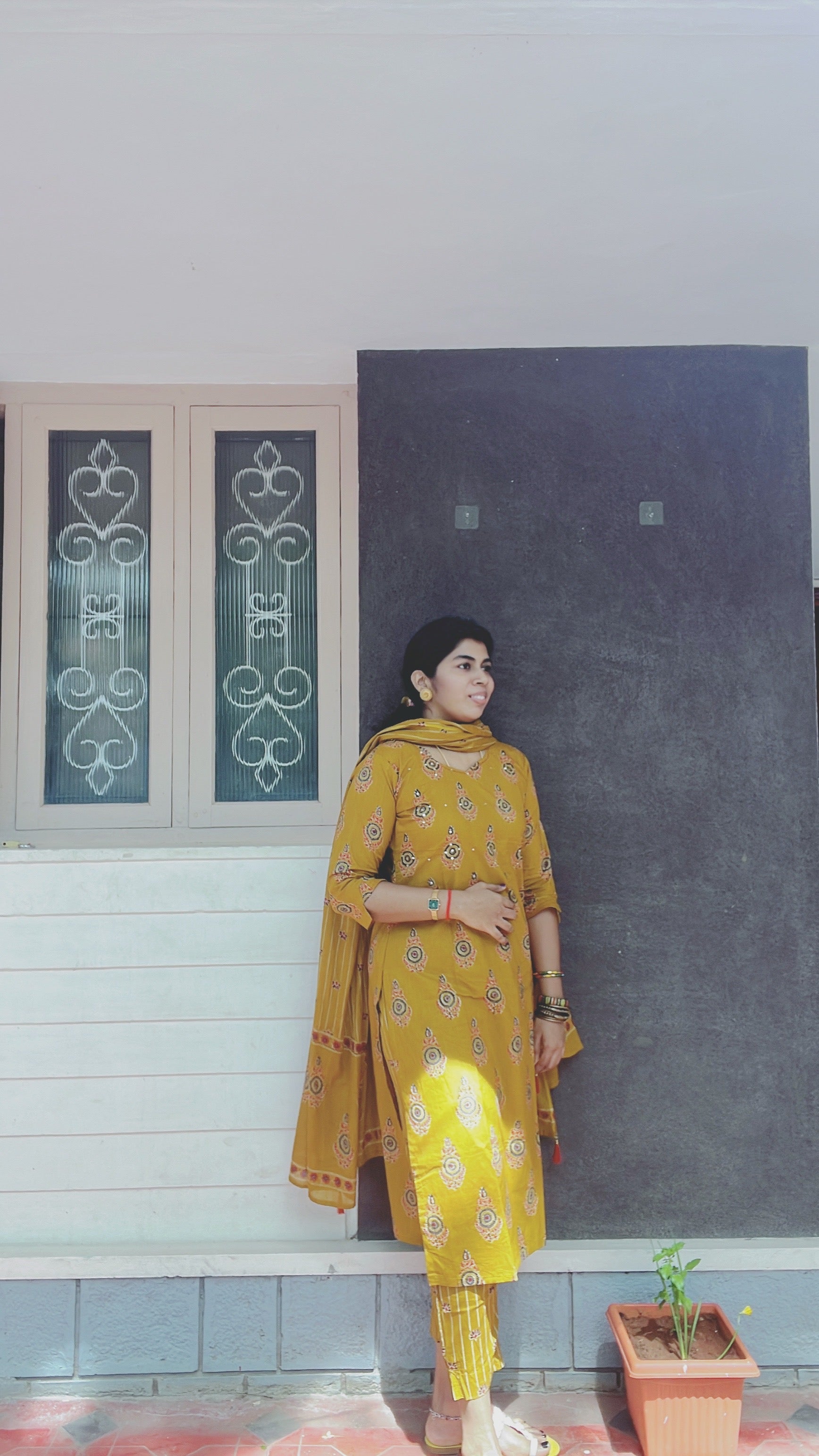 Mustard Yellow 3 Piece suit set