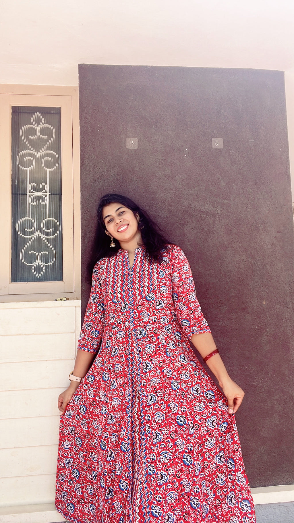 Red Zig Zag Suit Set