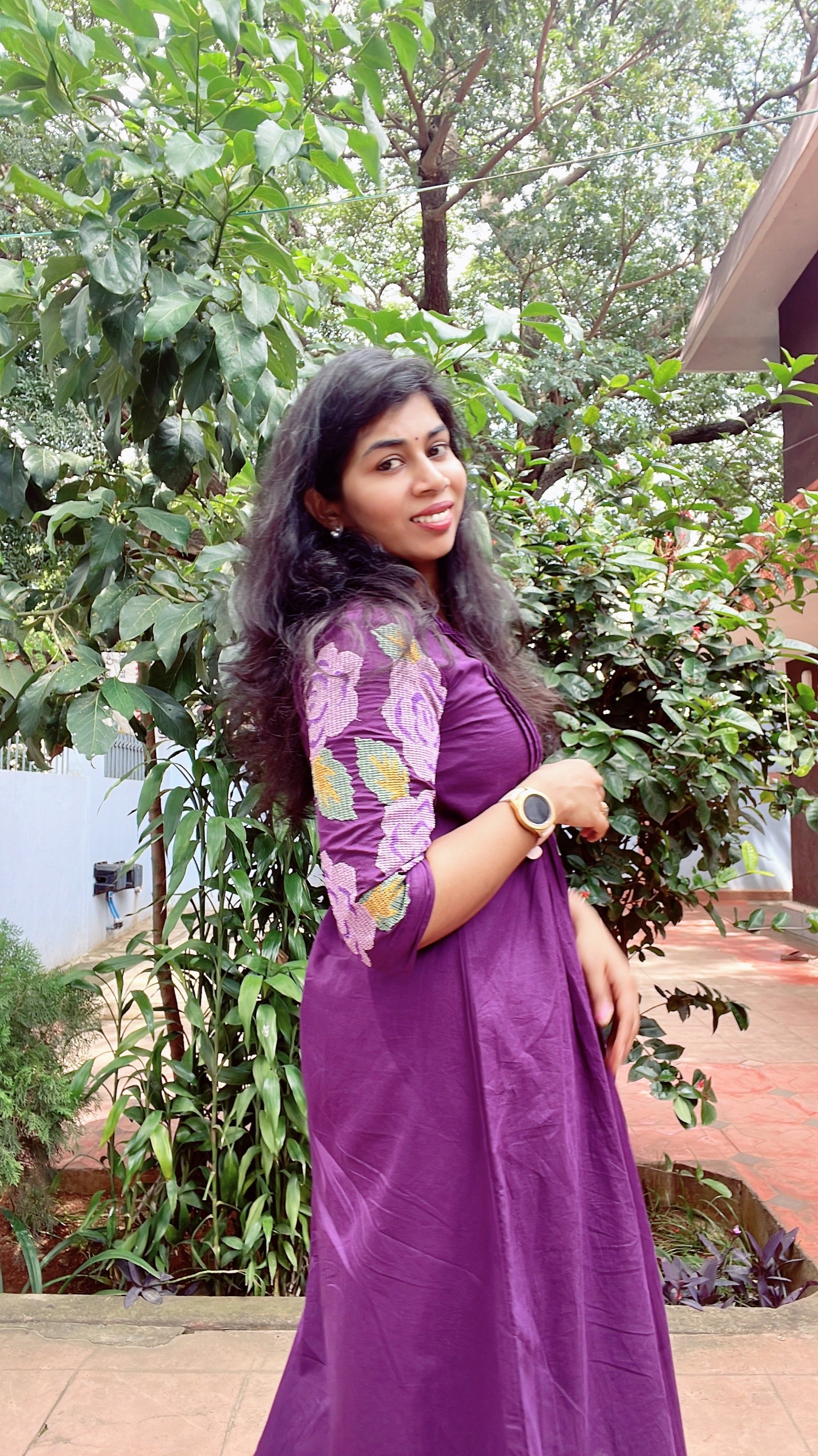 Purple cross stitch co ord set