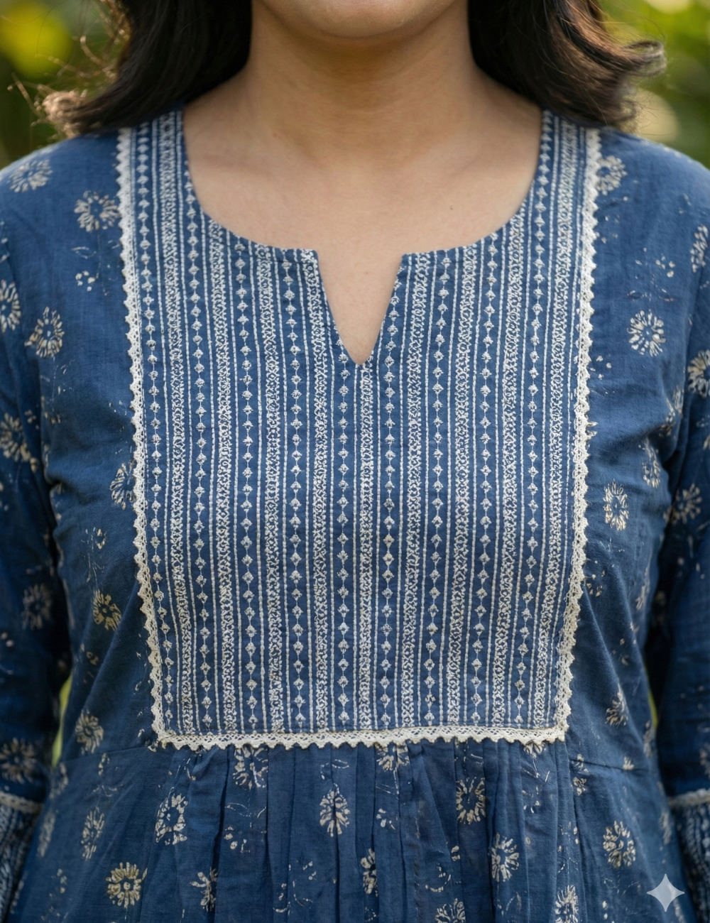 Navy blue Plus Size Kurti and Bottom