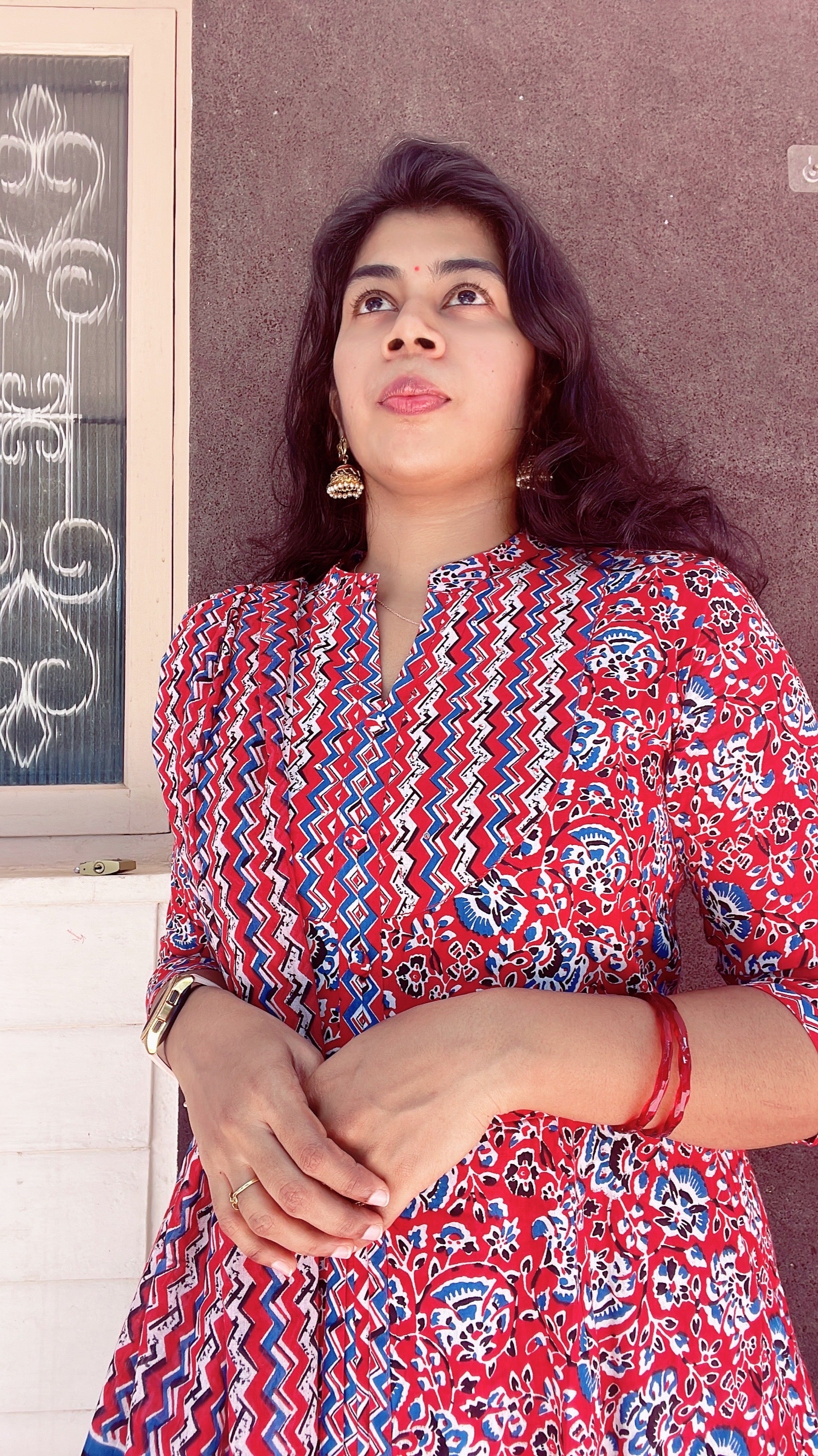 Red Zig Zag Suit Set