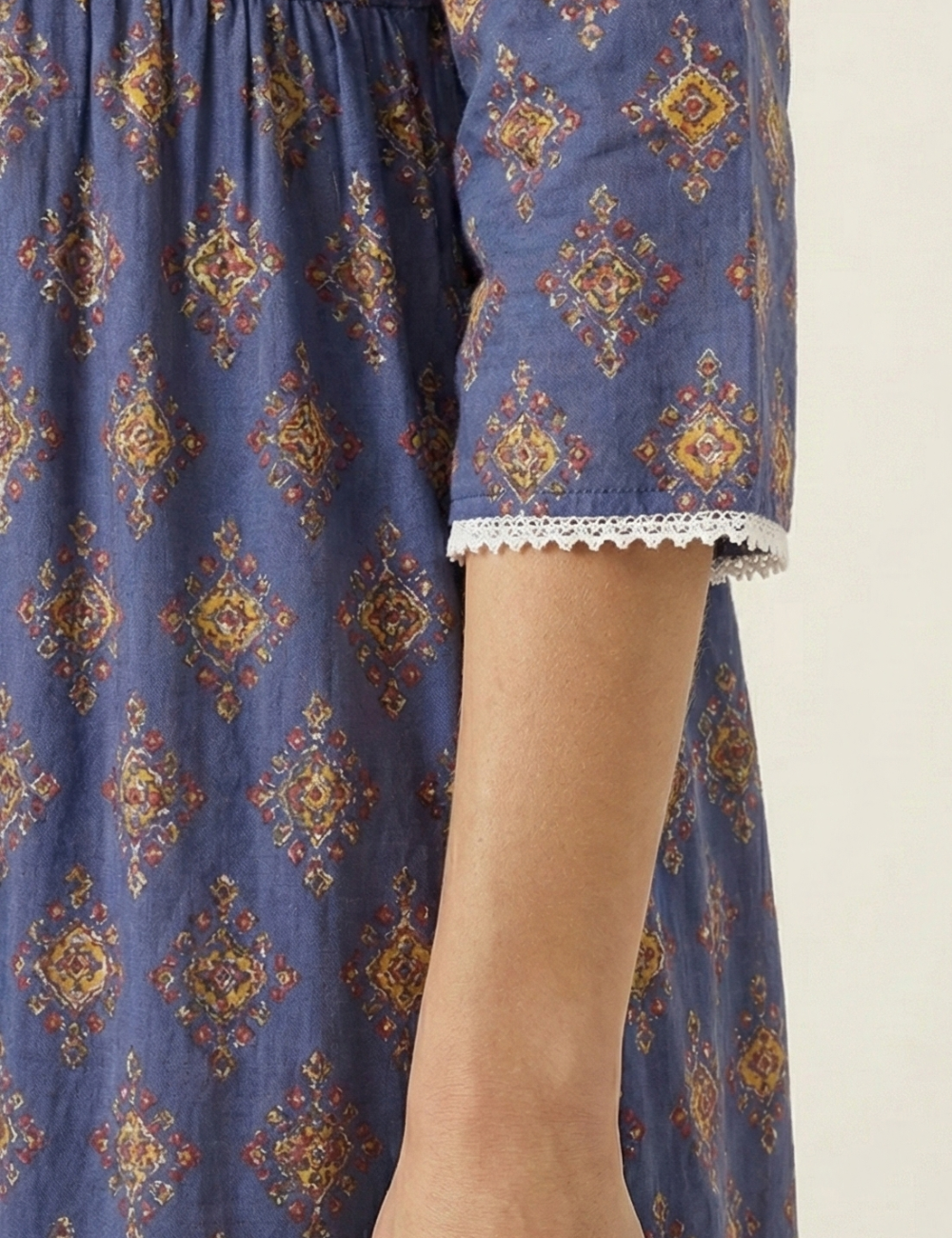 Deep Blue Umbrella Cotton kurti