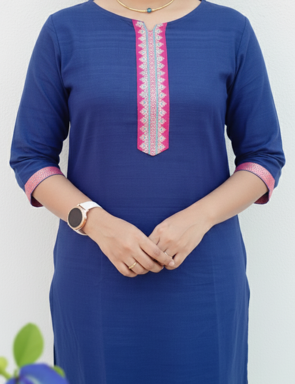 Blue Chettinad Cotton Kurti