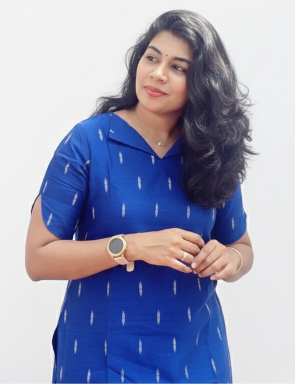 Blue Rawsilk Kurta and Pant