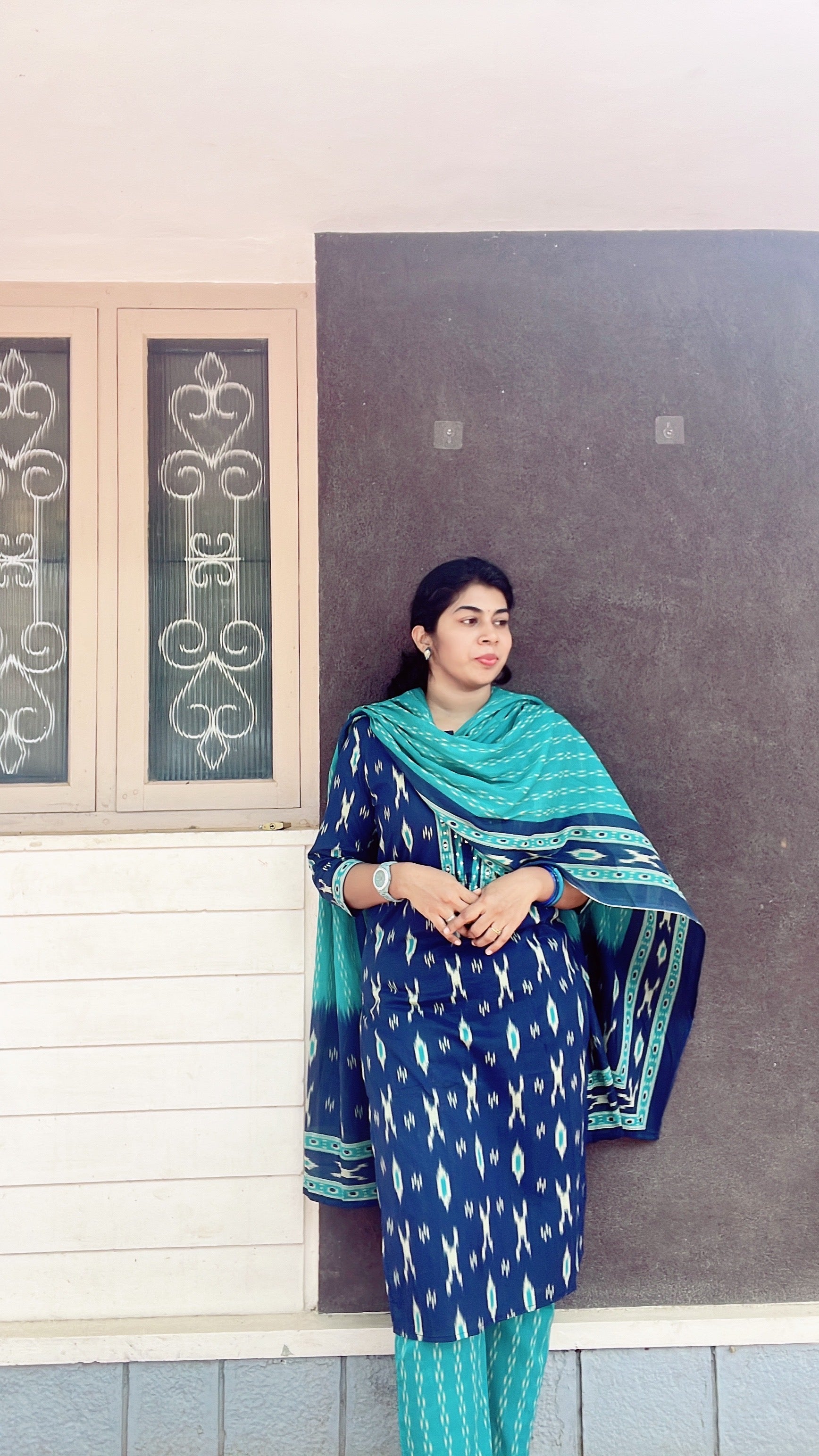 Blue cotton suit sets
