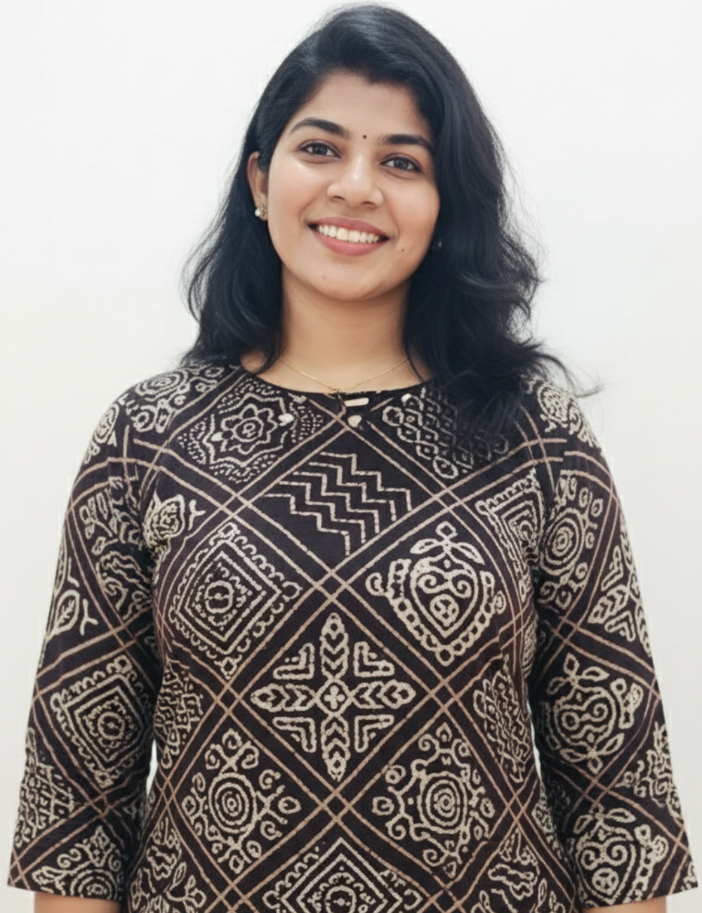 Black Gaji Silk Mirror Work Kurti