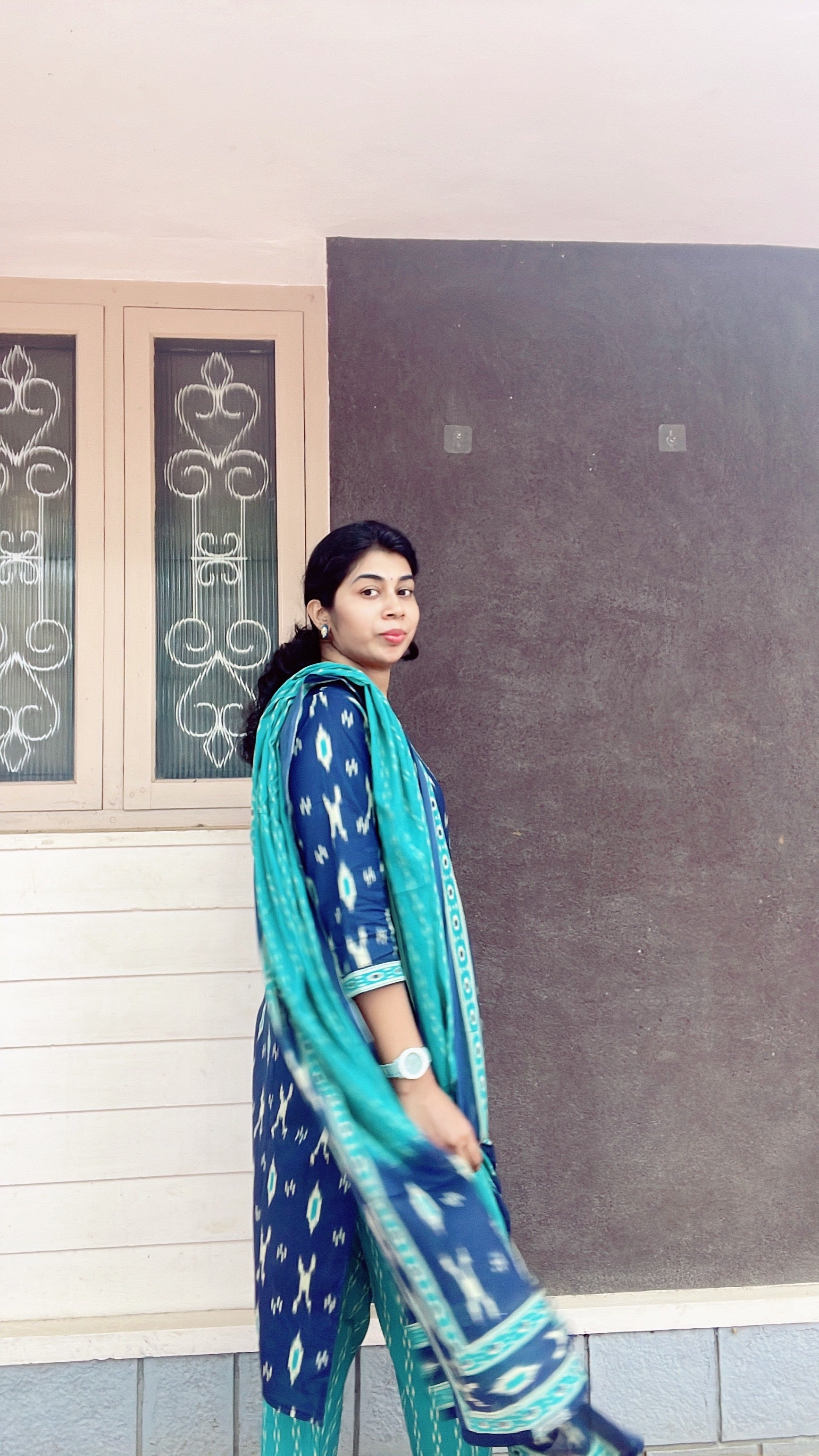 Blue cotton suit sets