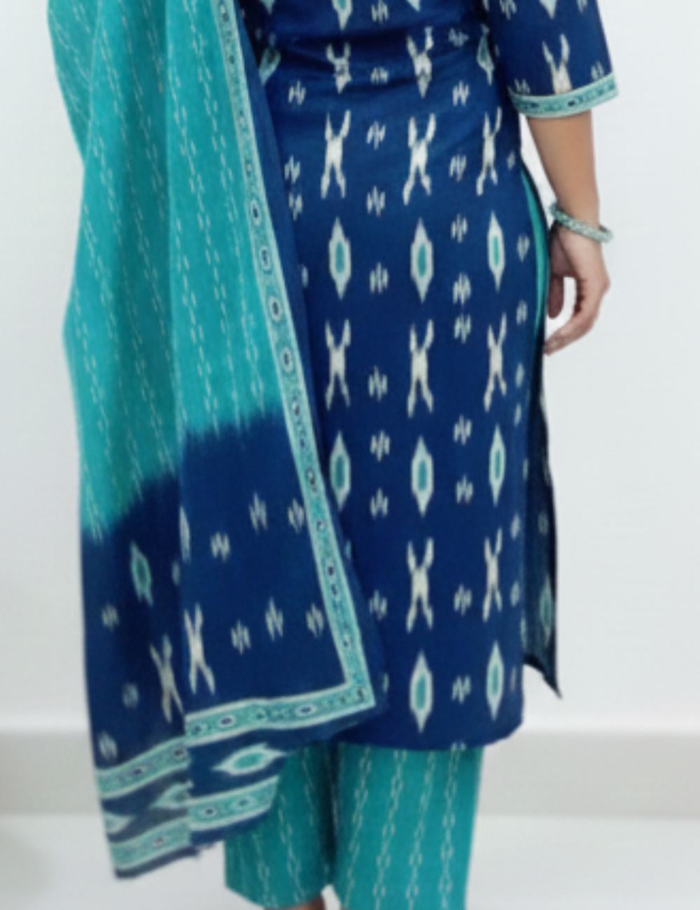 Blue Cotton Suit Set