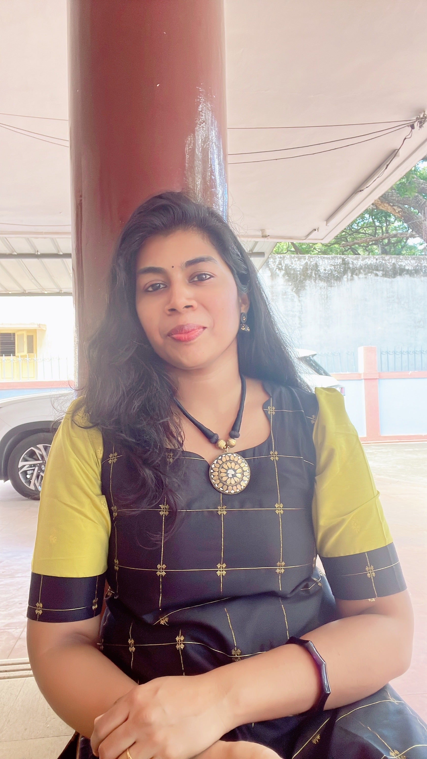 Black Raw silk kurti