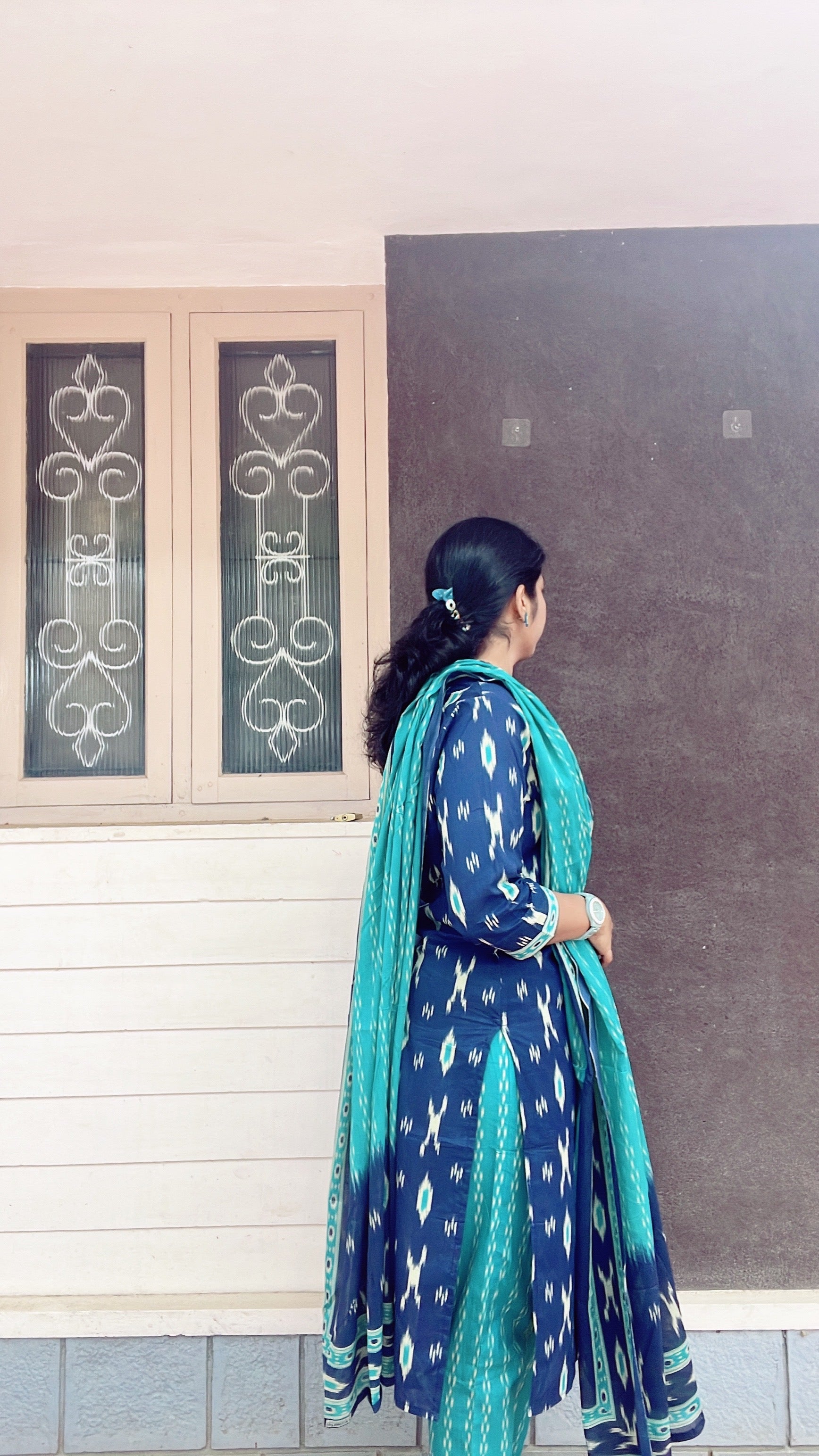 Blue cotton suit sets