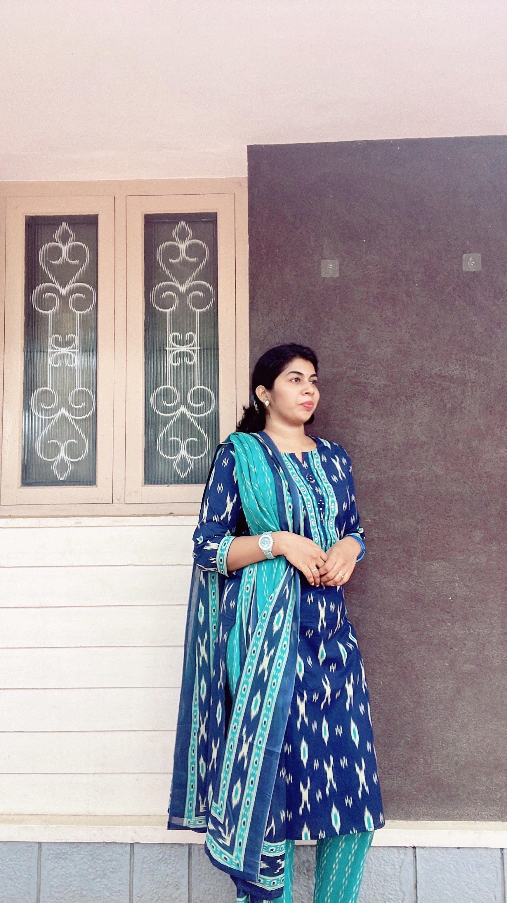 Blue cotton suit sets