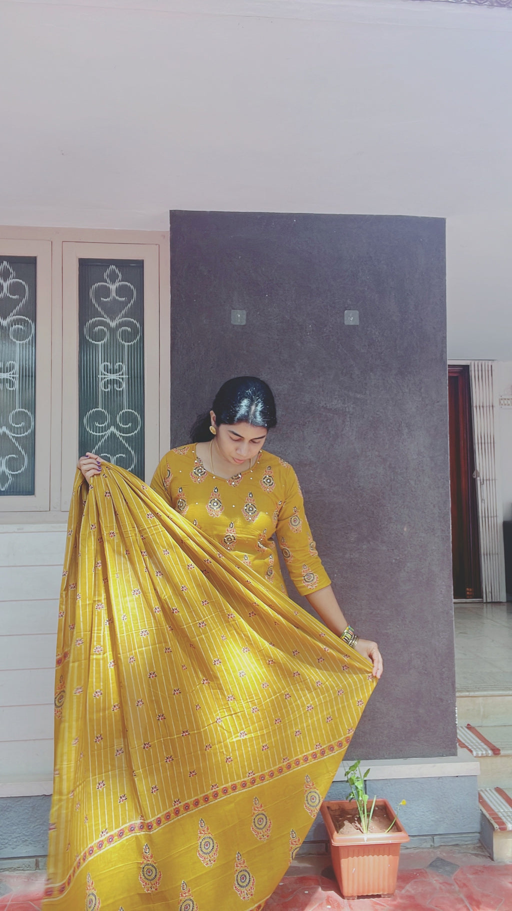 Mustard Yellow 3 Piece suit set