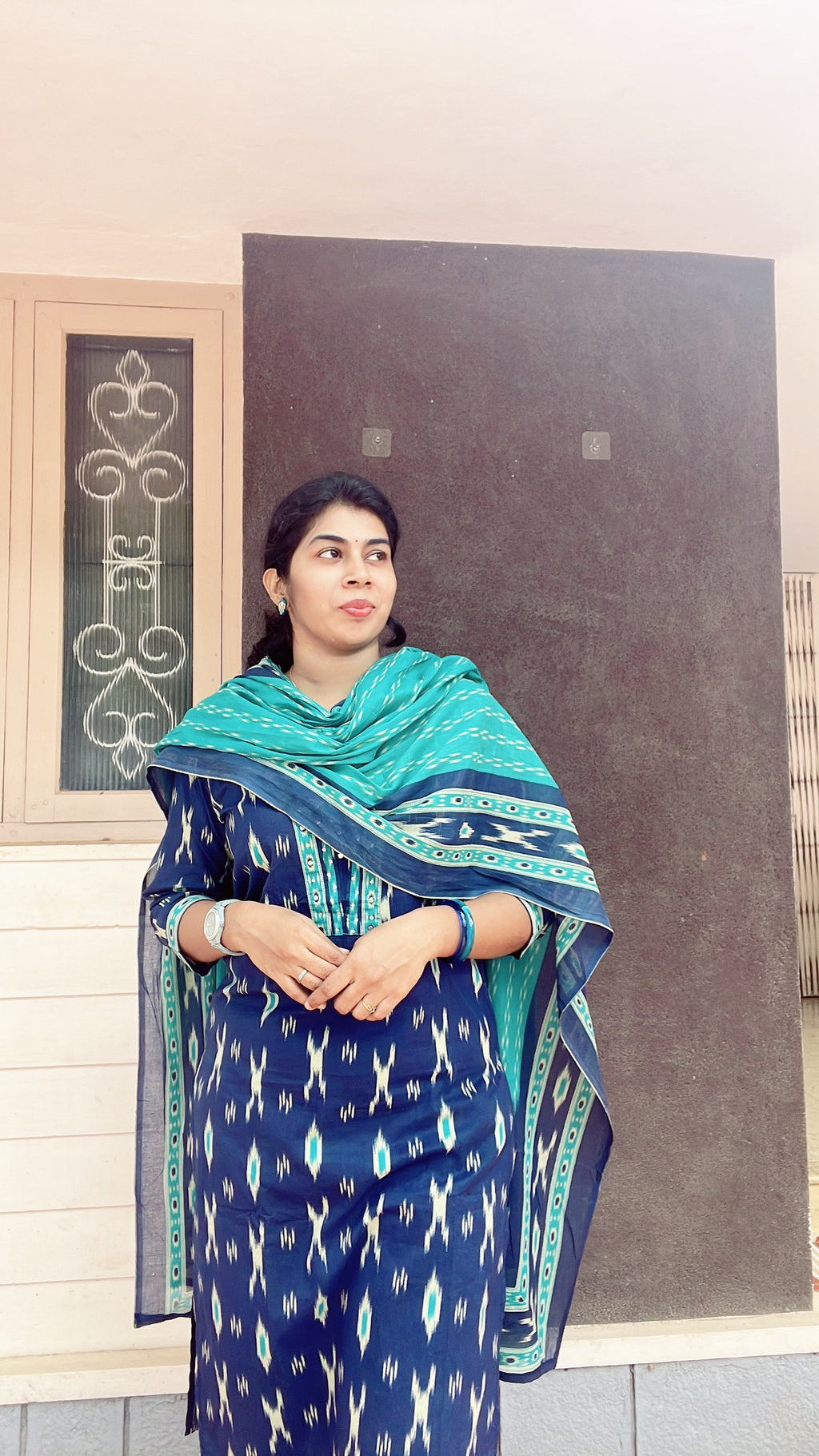 Blue cotton suit sets