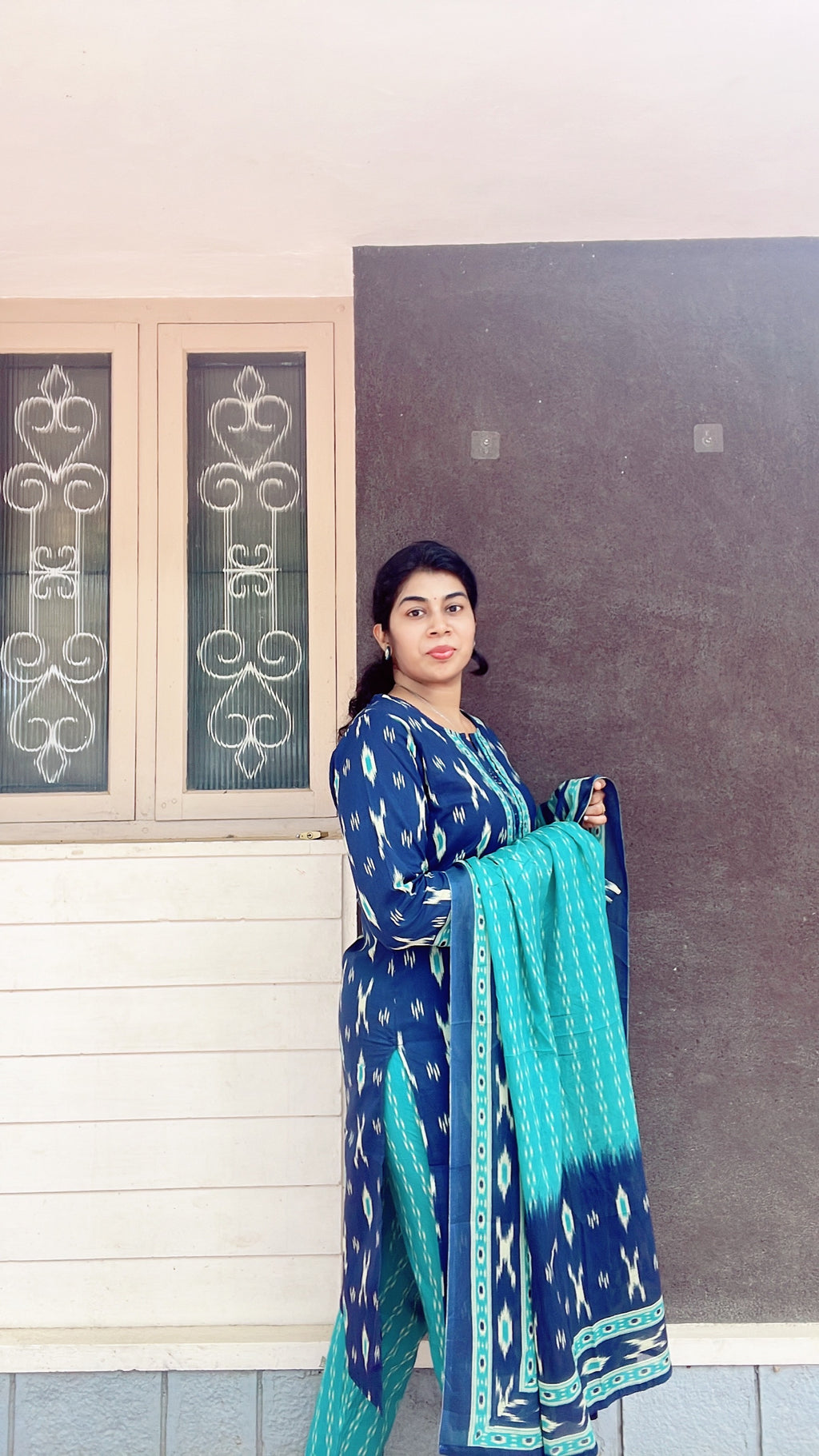 Blue cotton suit sets