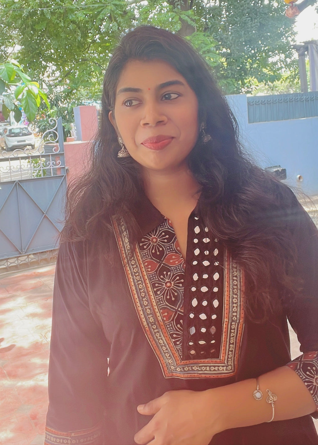 Black ajrakh kurti