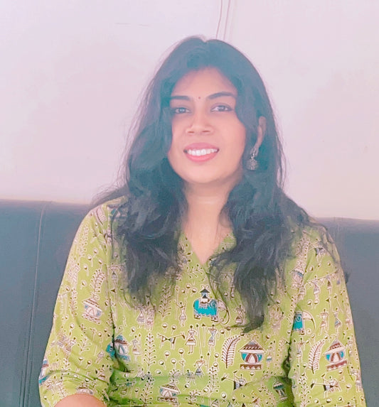 Parrot green kalamkari kurti
