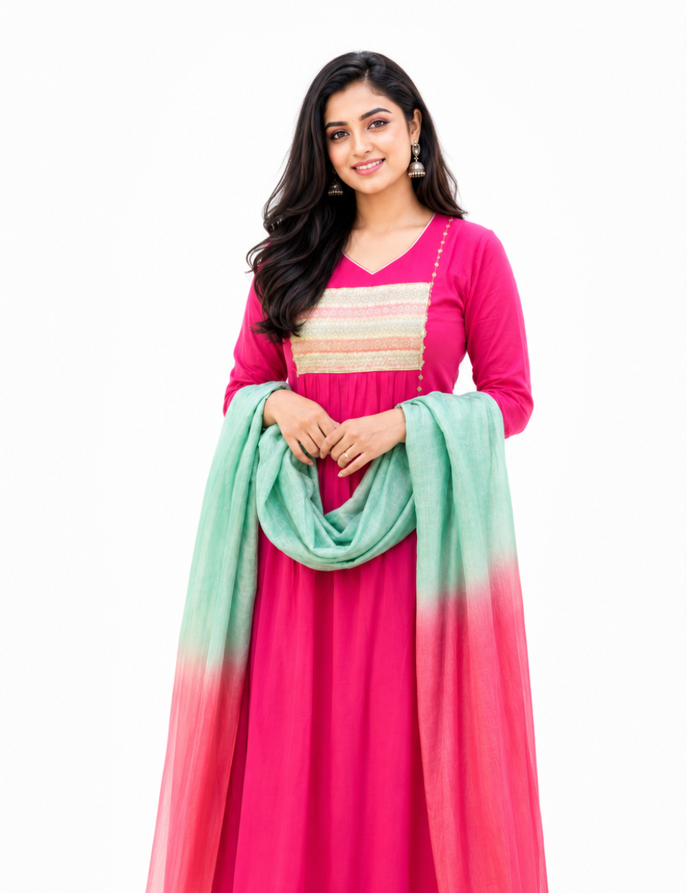 Muslin Silk Pink Suit Set