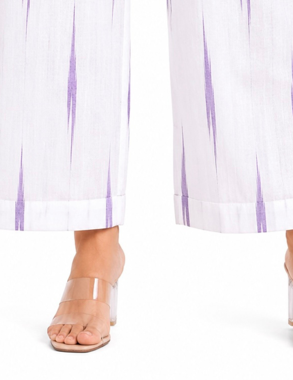 Lavendar Ikkat Cotton Suit Set