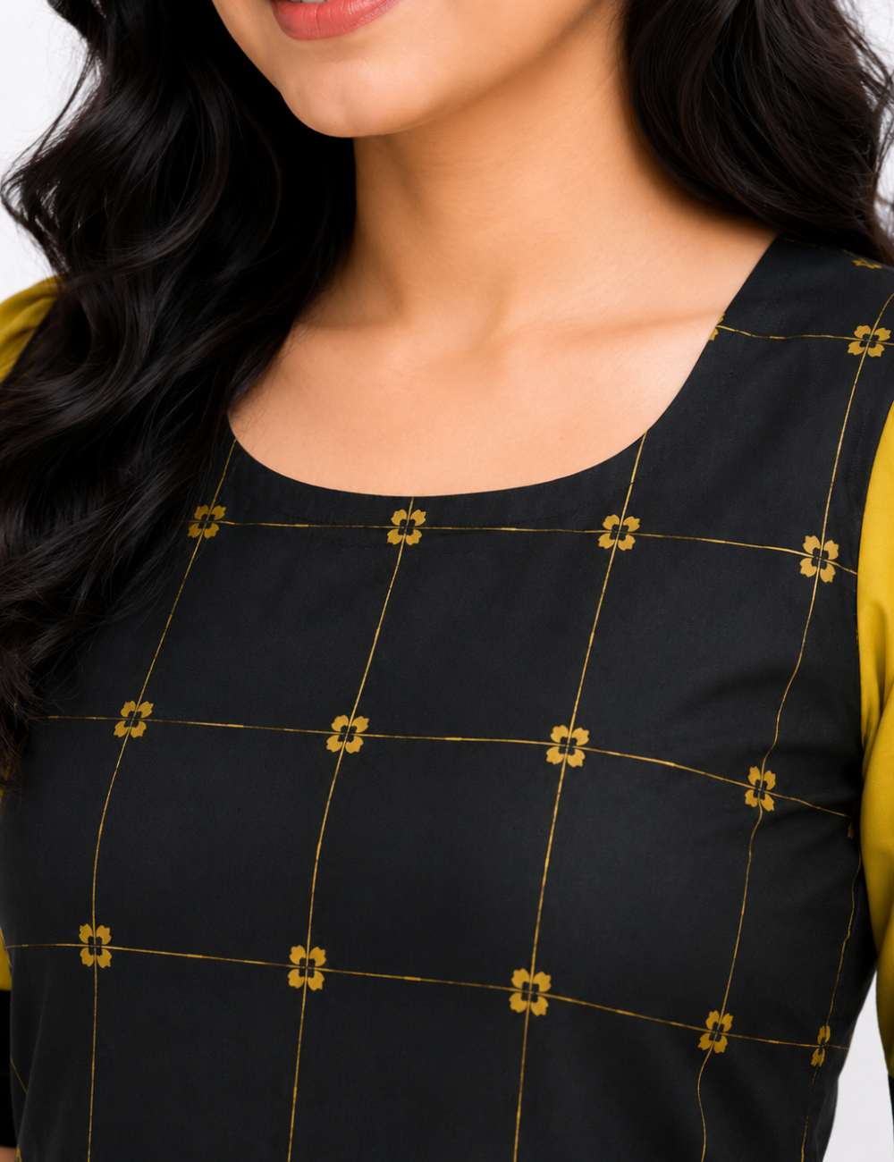 Black Raw Silk Kurti