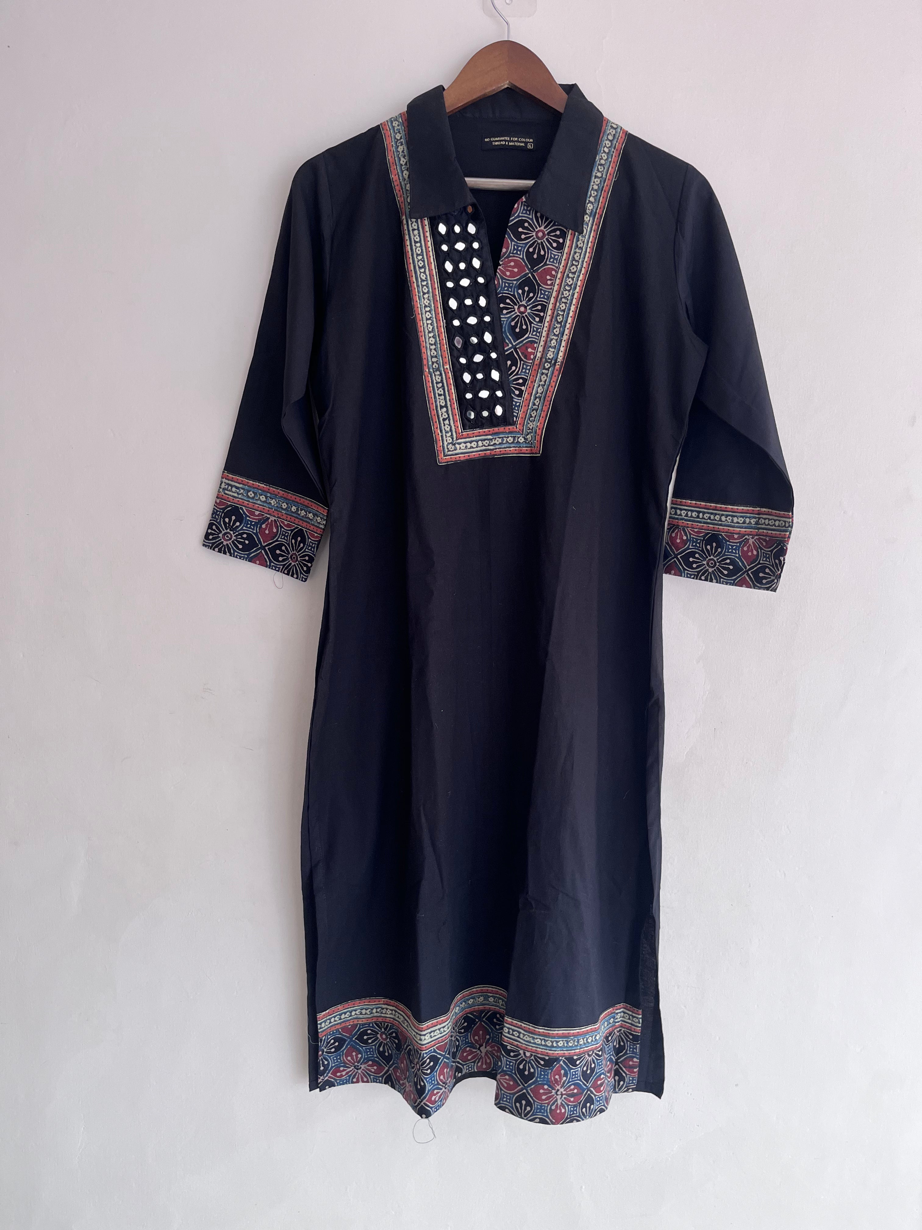 Black ajrakh kurti