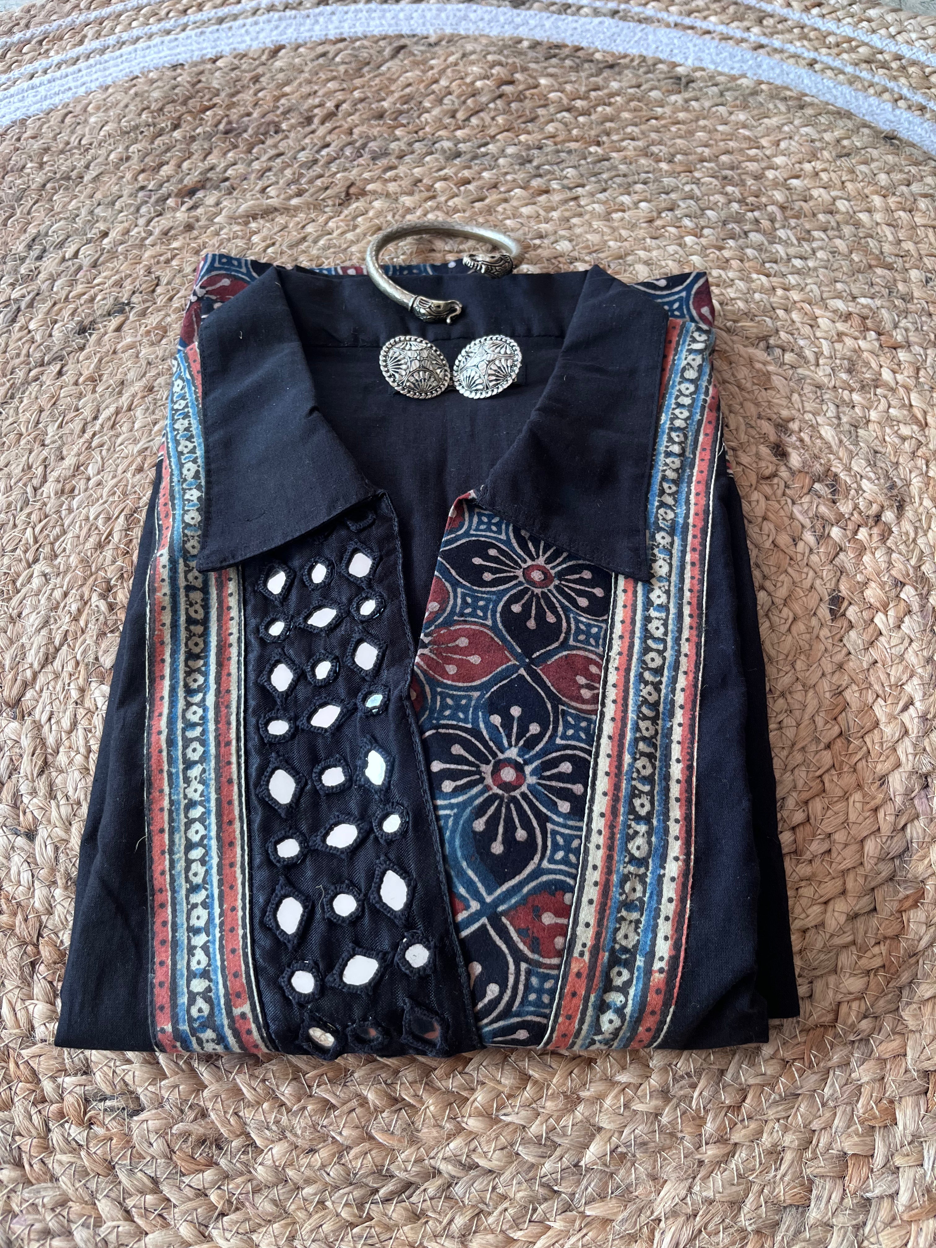 Black ajrakh kurti