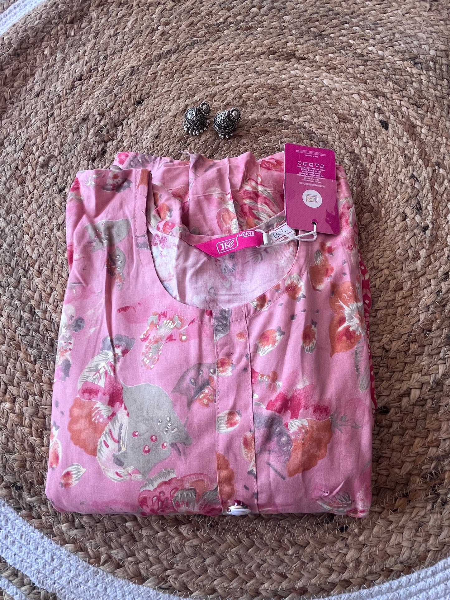Pink Anarkali kurti