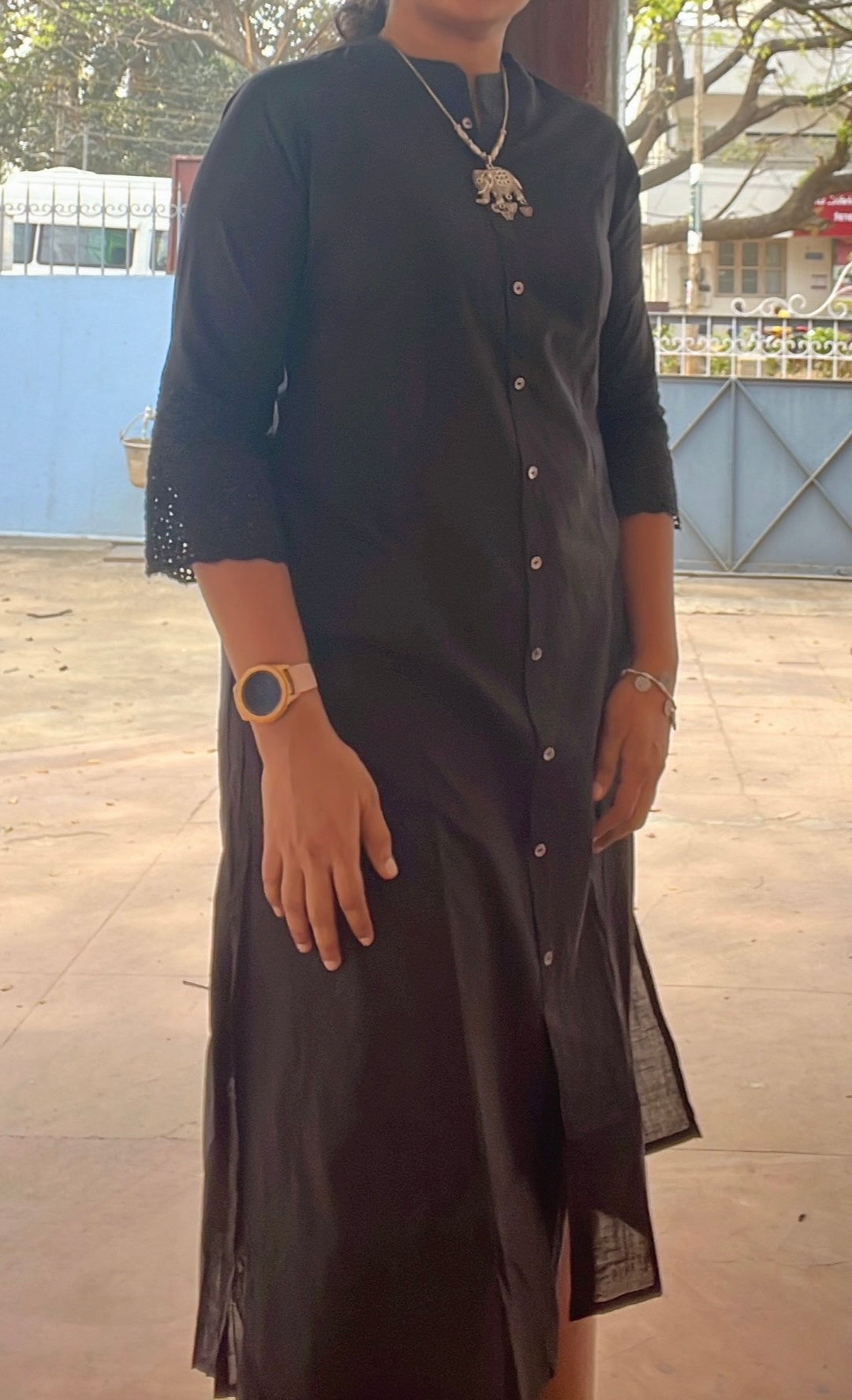 Black cotton co ord set