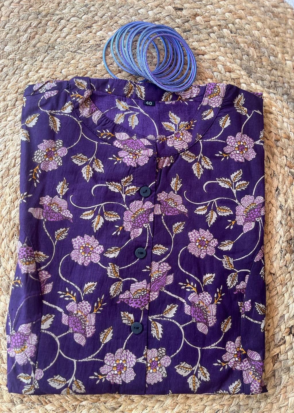 Purple cotton co ord set