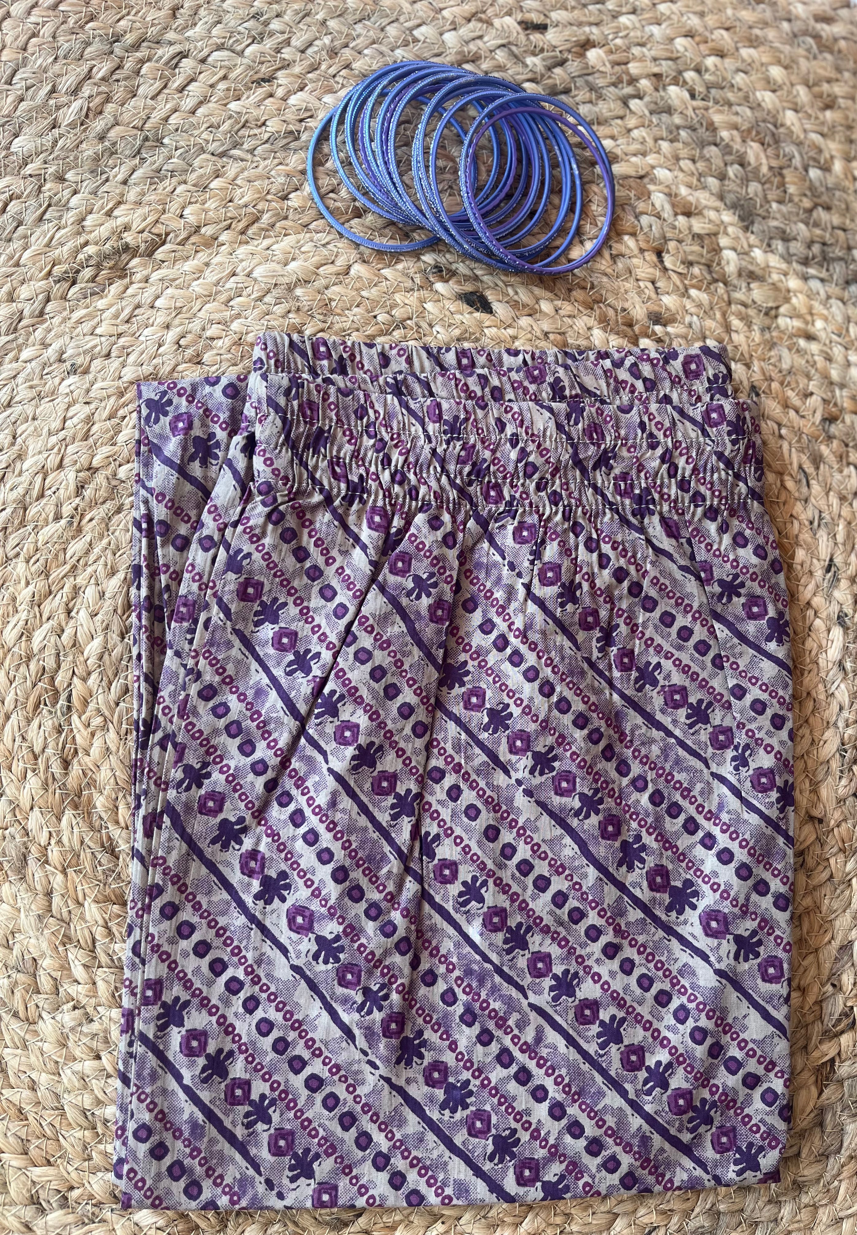 Purple cotton co ord set