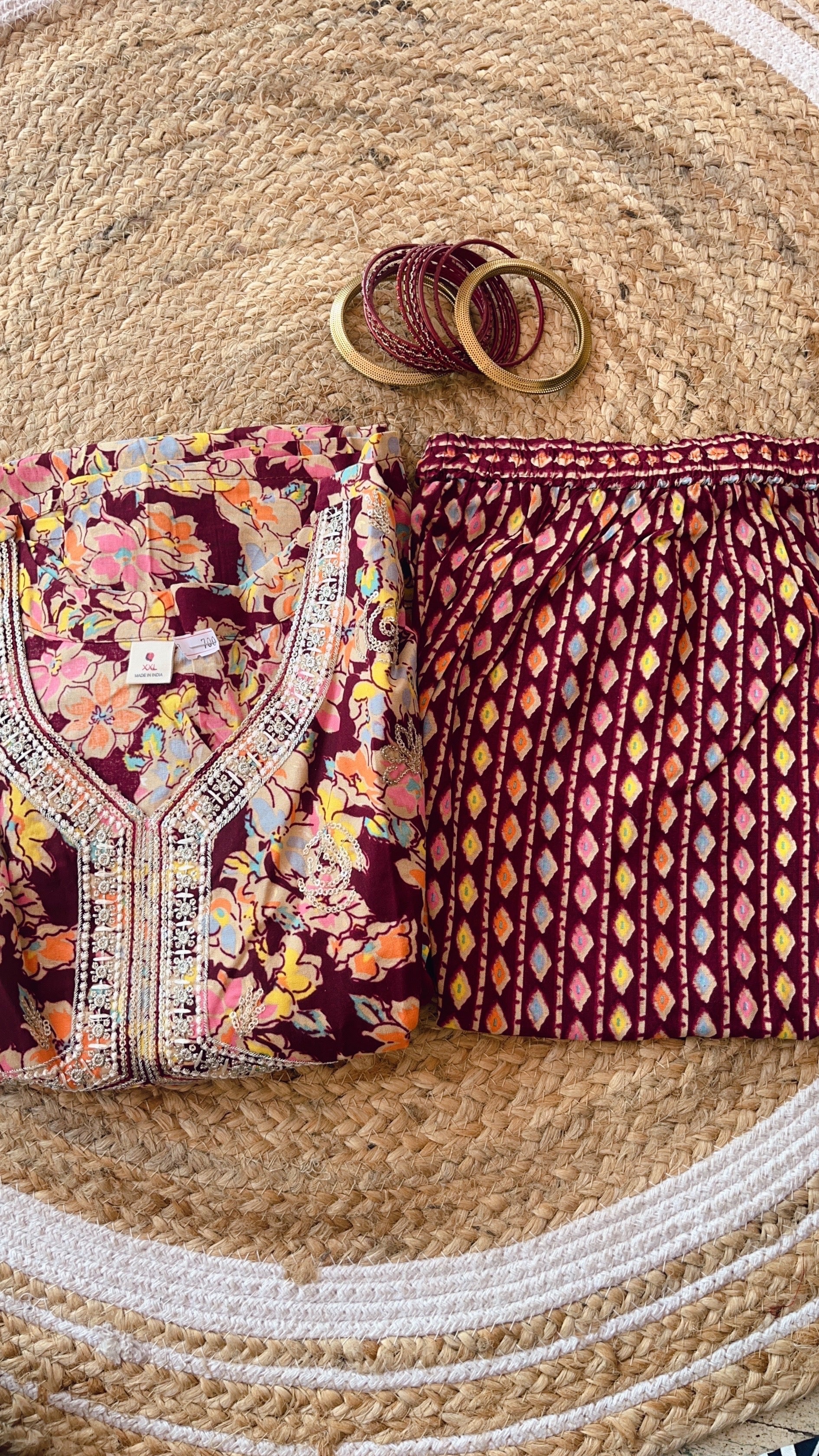 Marron Alia cut top and bottom