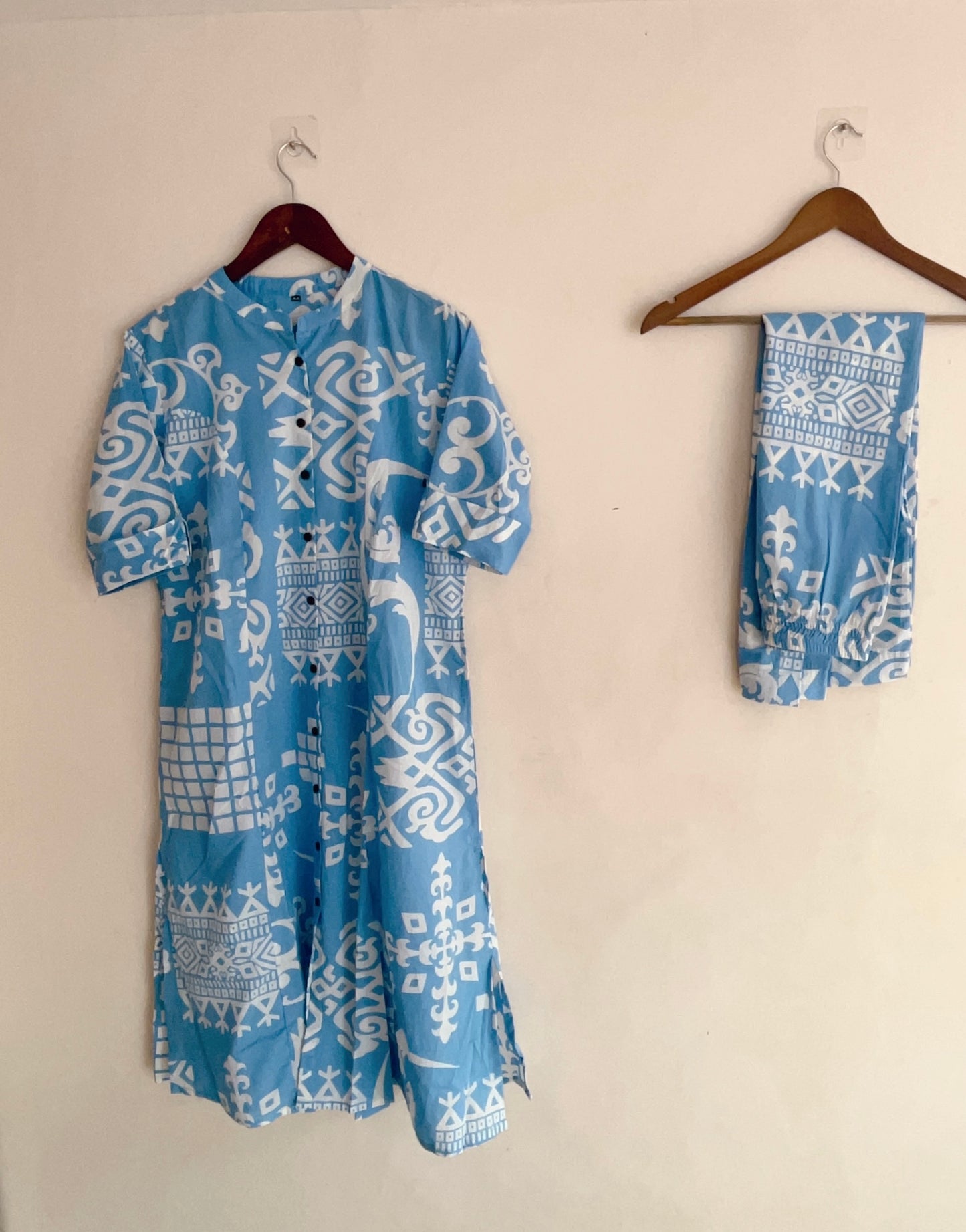 Powder Blue Cotton Co Ord Set